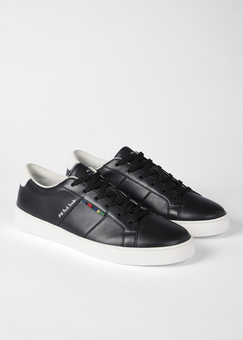 Paul Smith Black Leather 'Beech' Trainers outlook