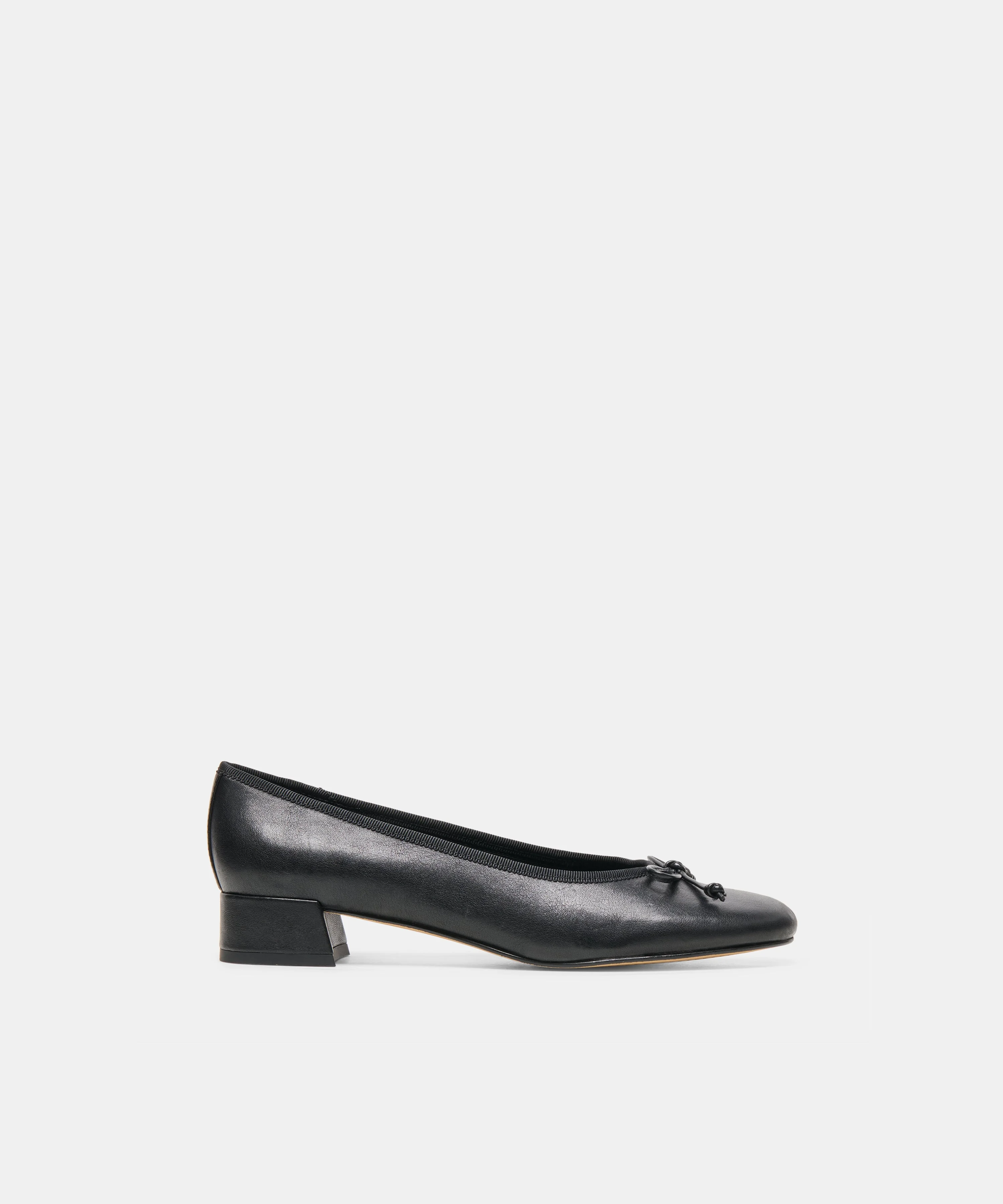 RITLA MID HEELS BLACK LEATHER - 1