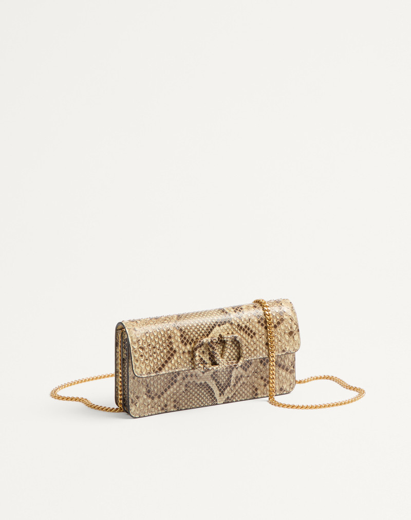 Valentino VLOGO SIGNATURE PYTHON CHAIN WALLET outlook