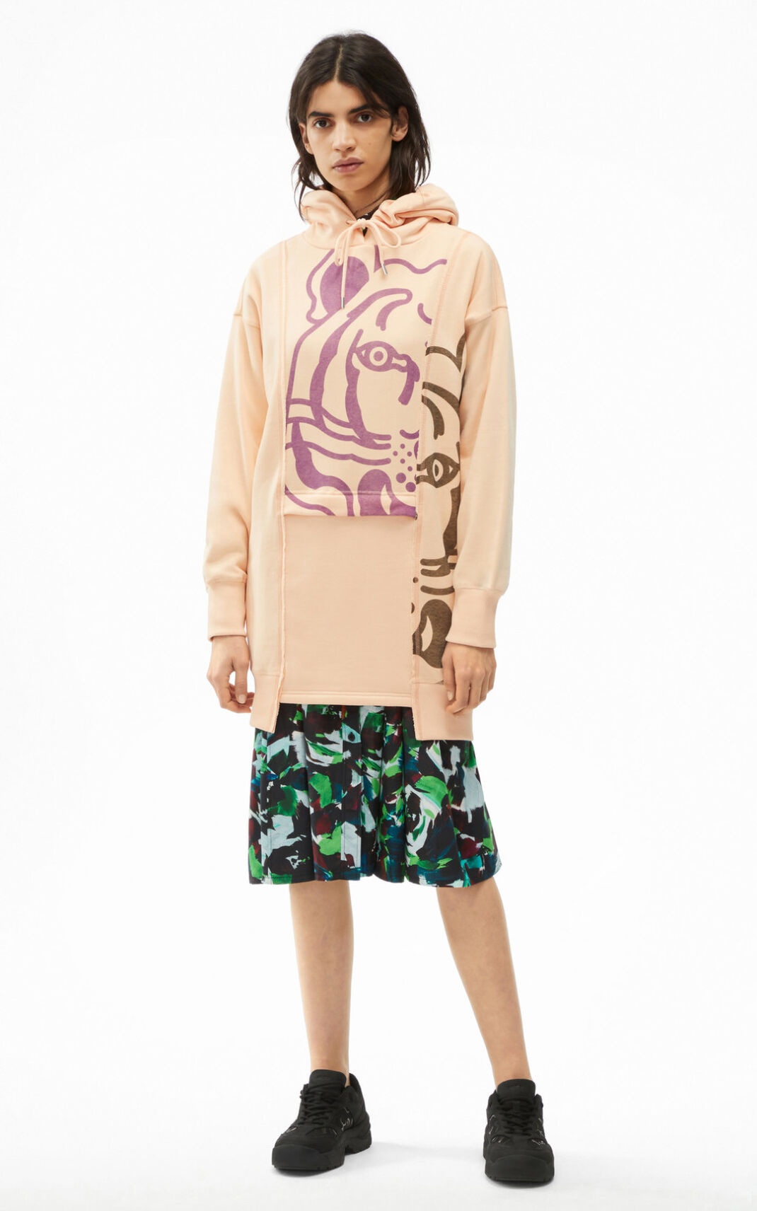 Hooded K-Tiger sweater dress - 2