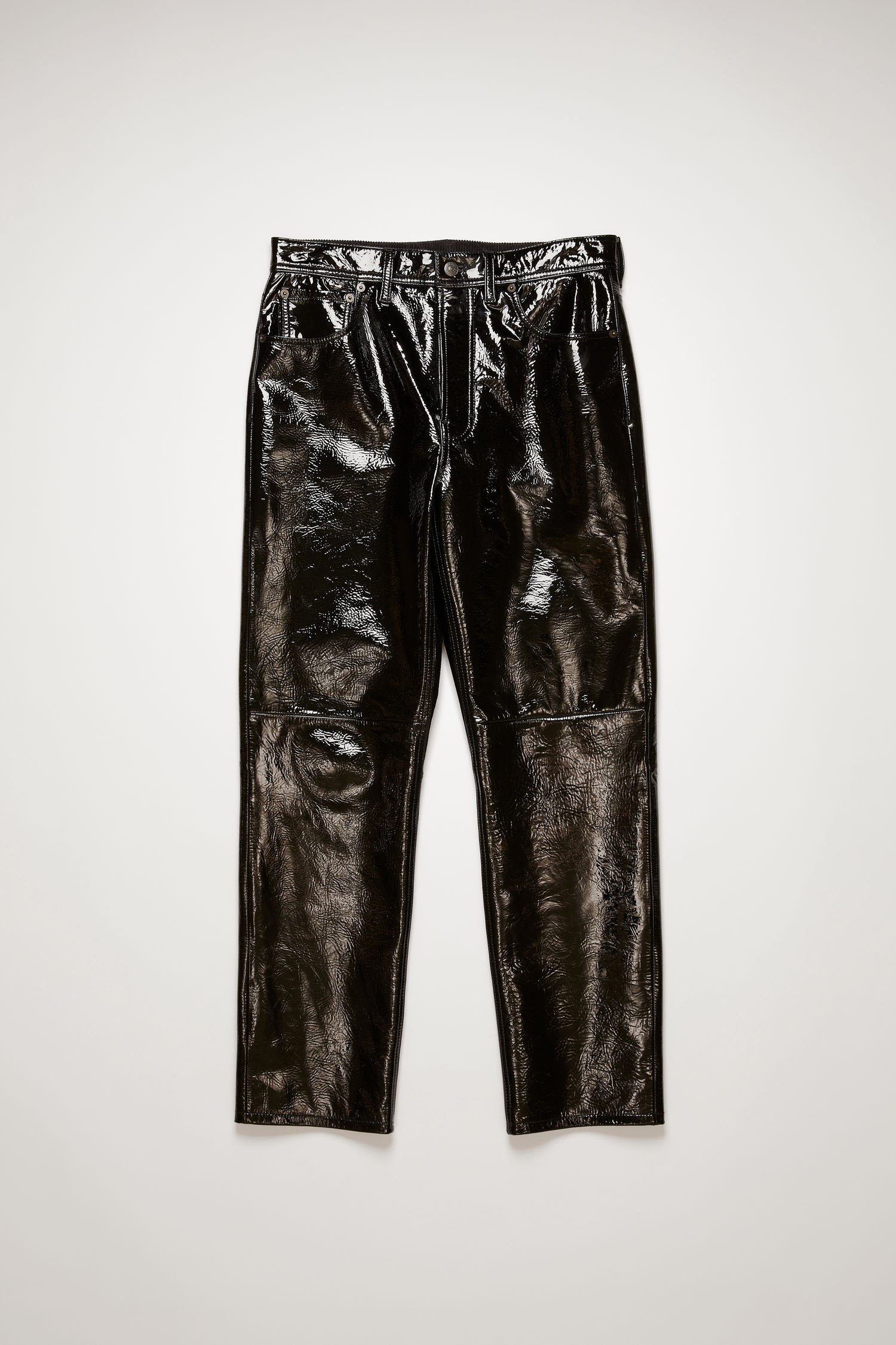 Patent leather trousers black - 5