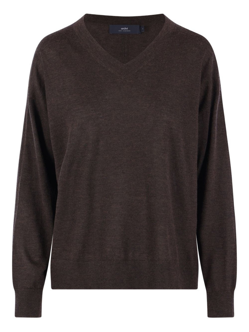 V-neck ribbed sweater 1