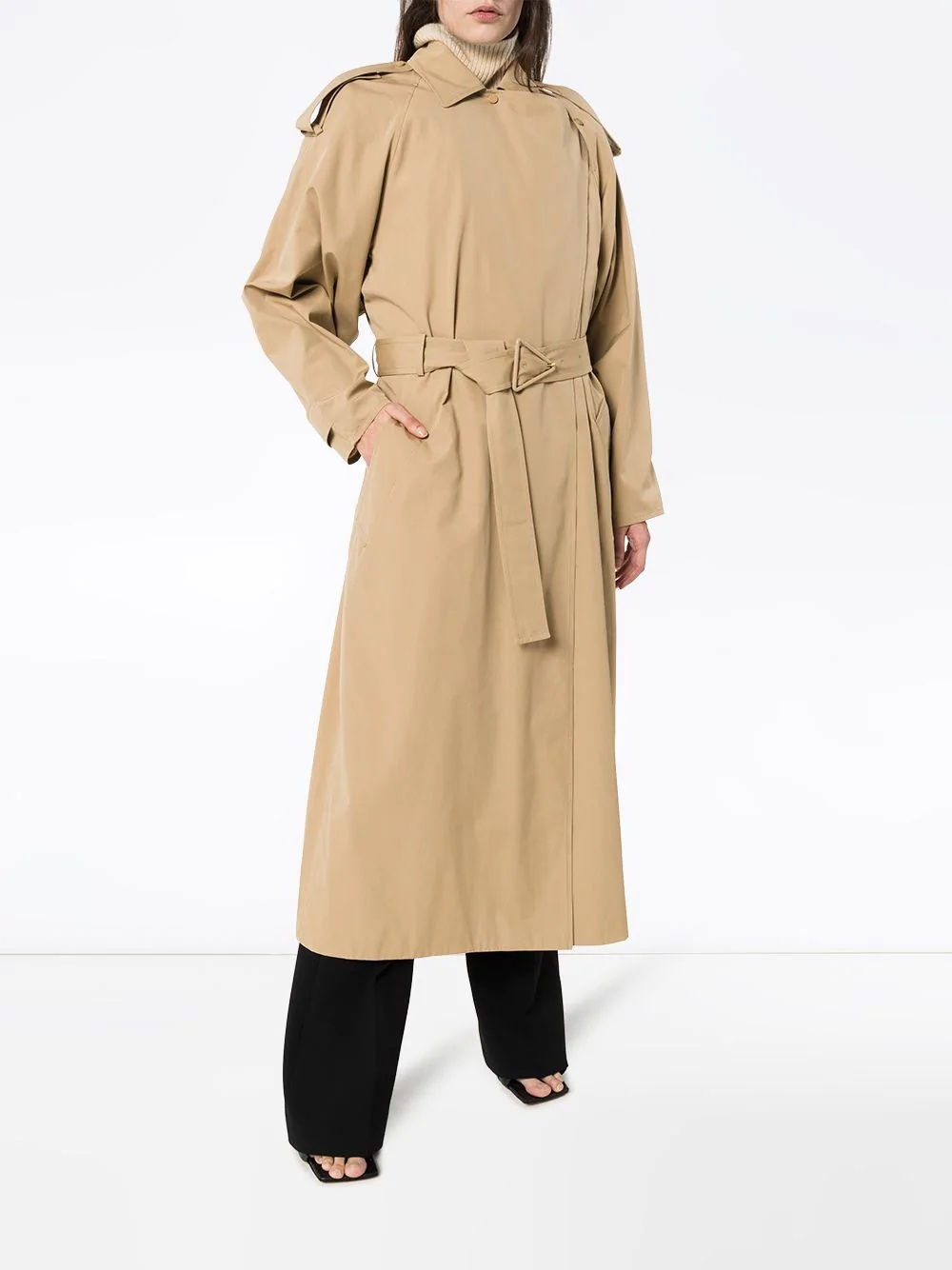 belted trench coat - 3