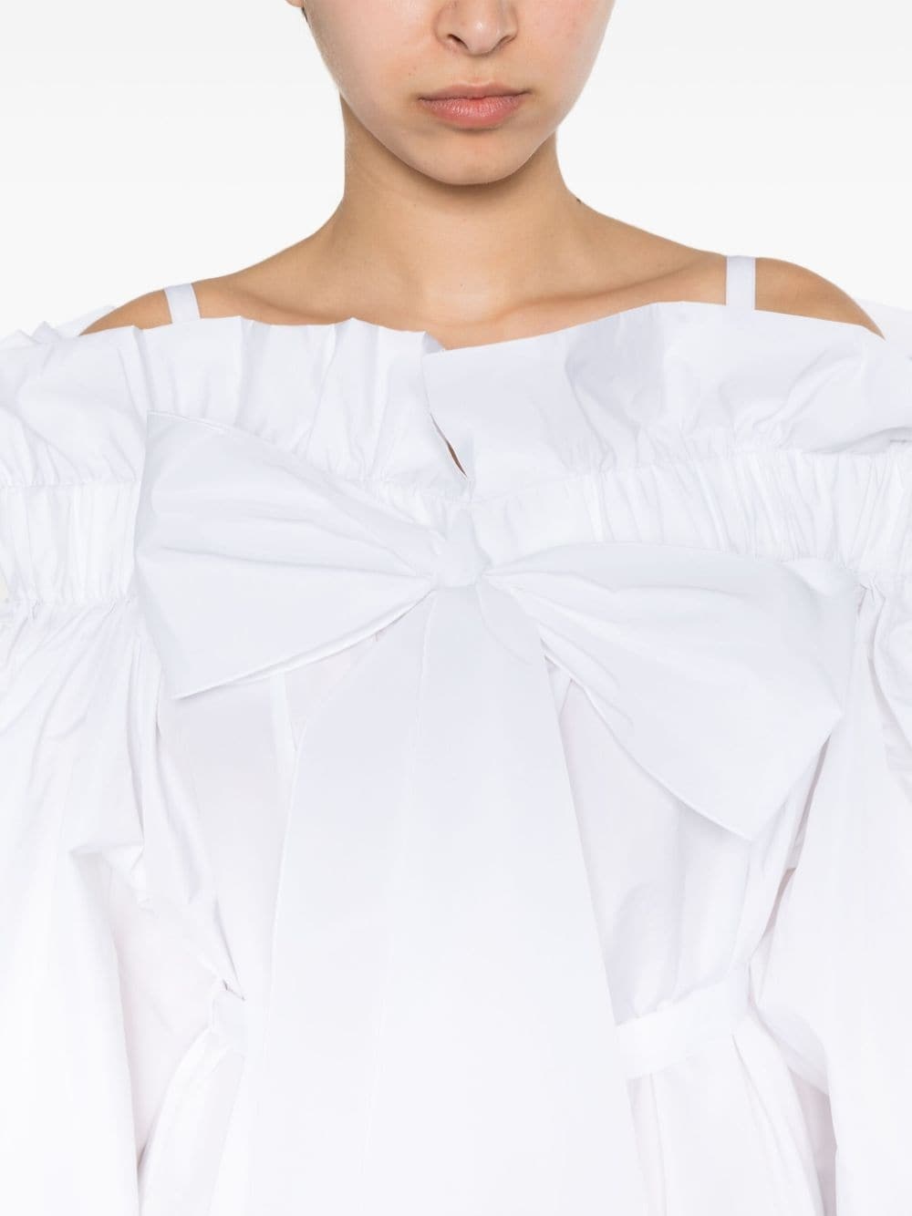 ruffled detailing belted mini dress - 5