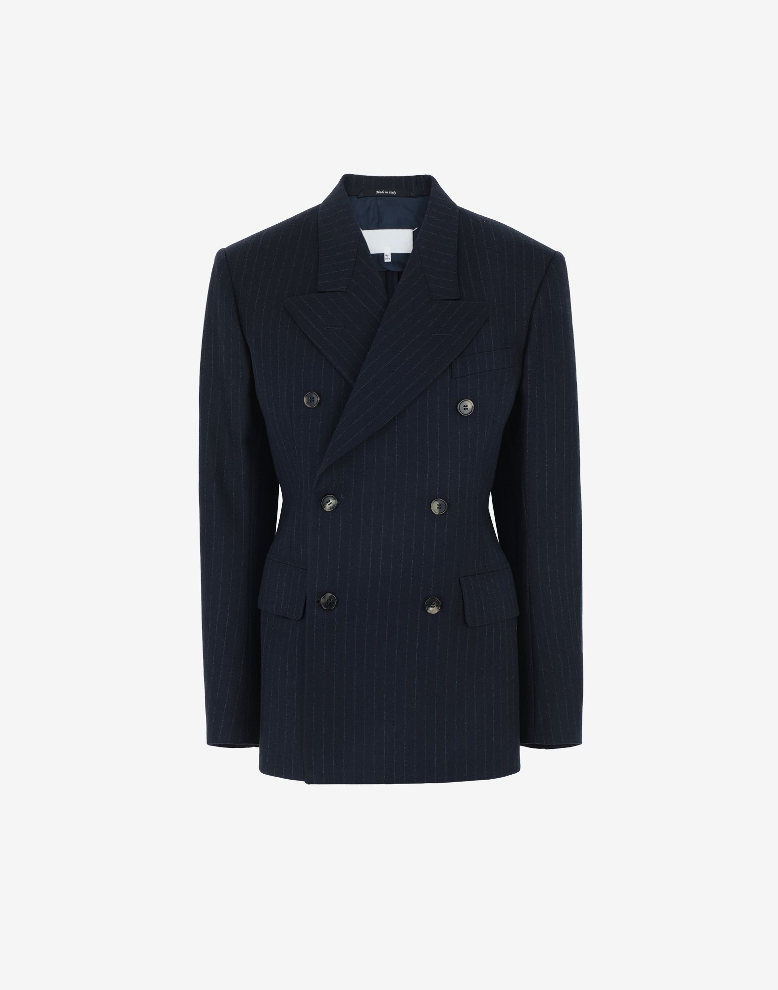 Pinstripe wool blazer - 1