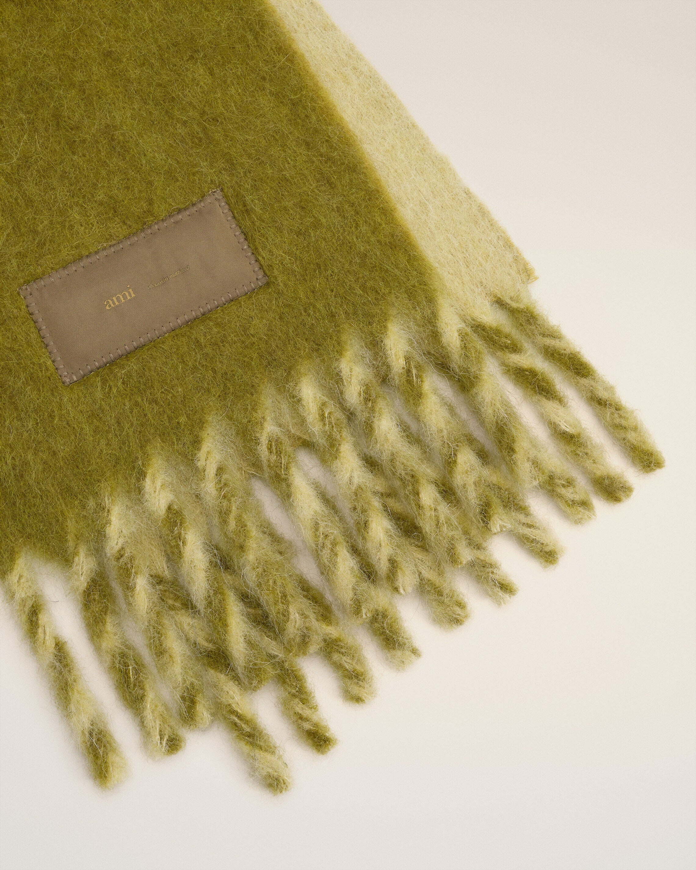 GREEN ALPACA BICOLORED SCARF - 3