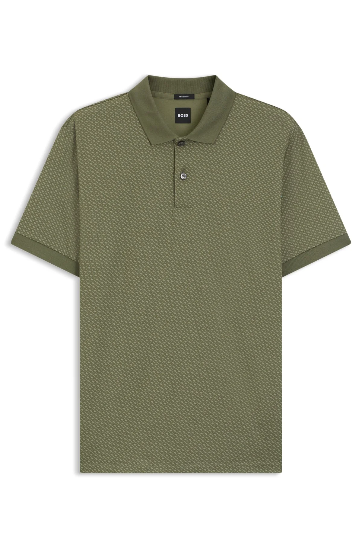 MERCERIZED-COTTON POLO SHIRT WITH TWO-TONE MONOGRAMS - 1