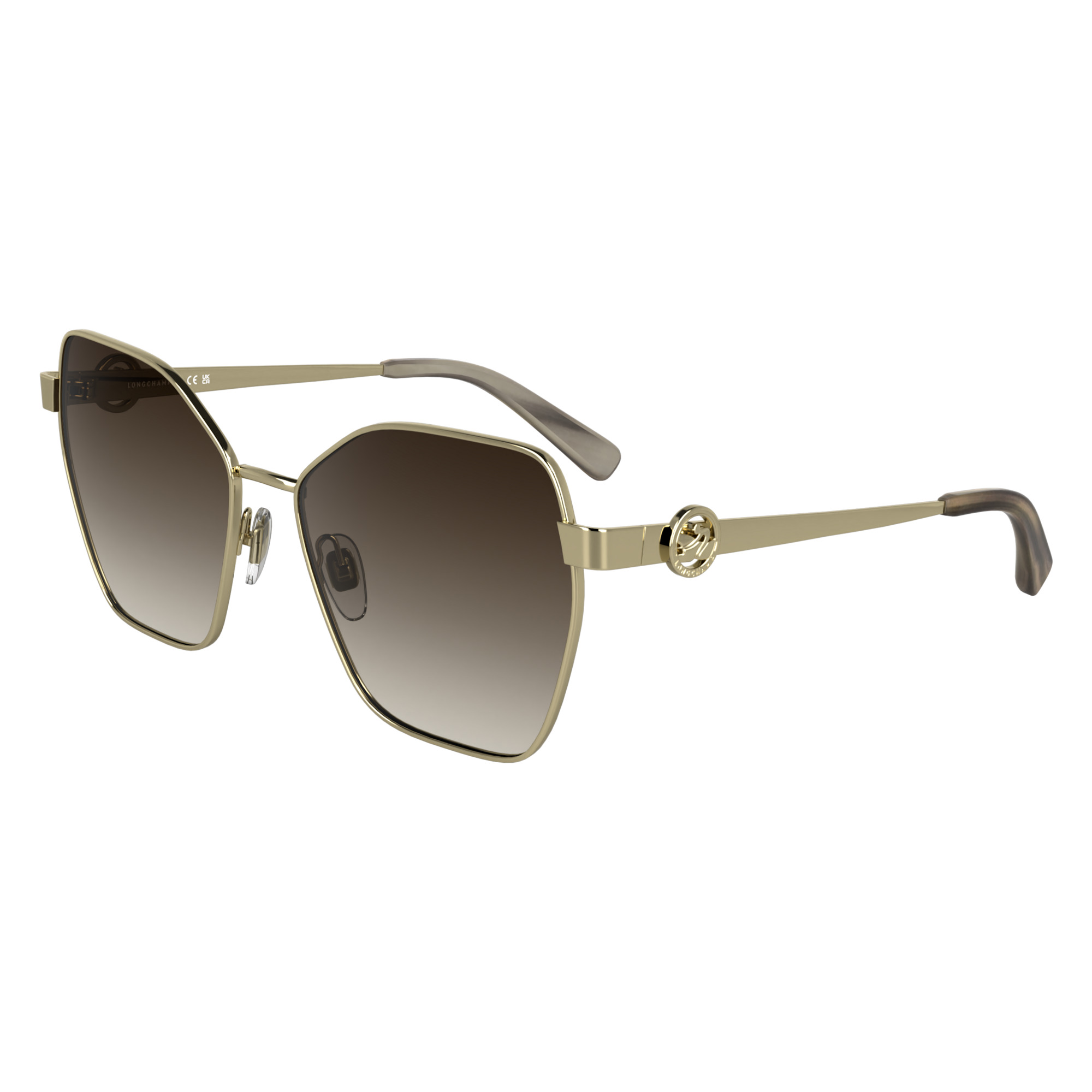 Sunglasses Gold/Brown - Metal - 2