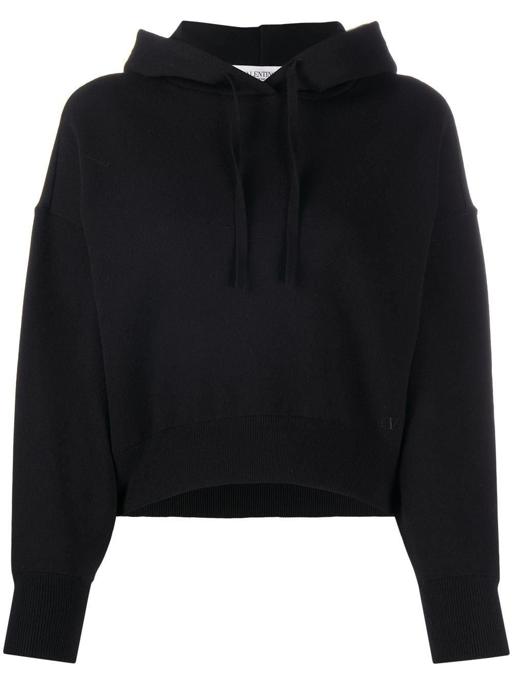 VLOGO cropped hooded jumper - 1