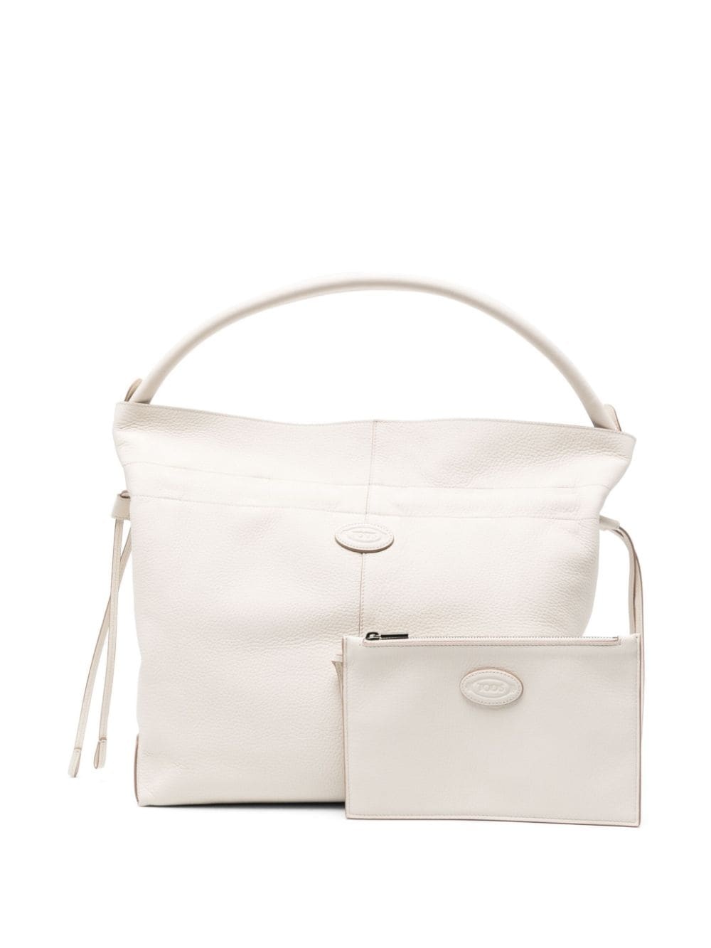 logo-appliquÃ© leather bucket bag - 11