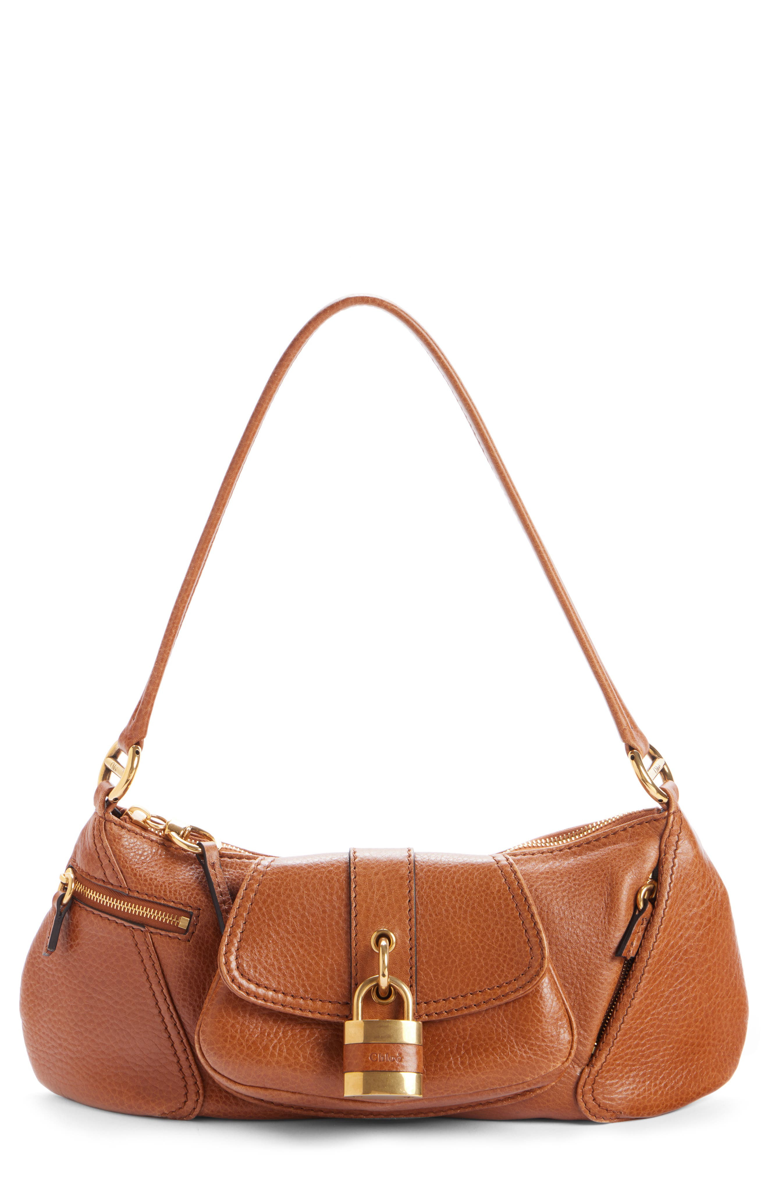 Chloé The 99 Leather Shoulder Bag in Clay Brown 26M at Nordstrom - 1