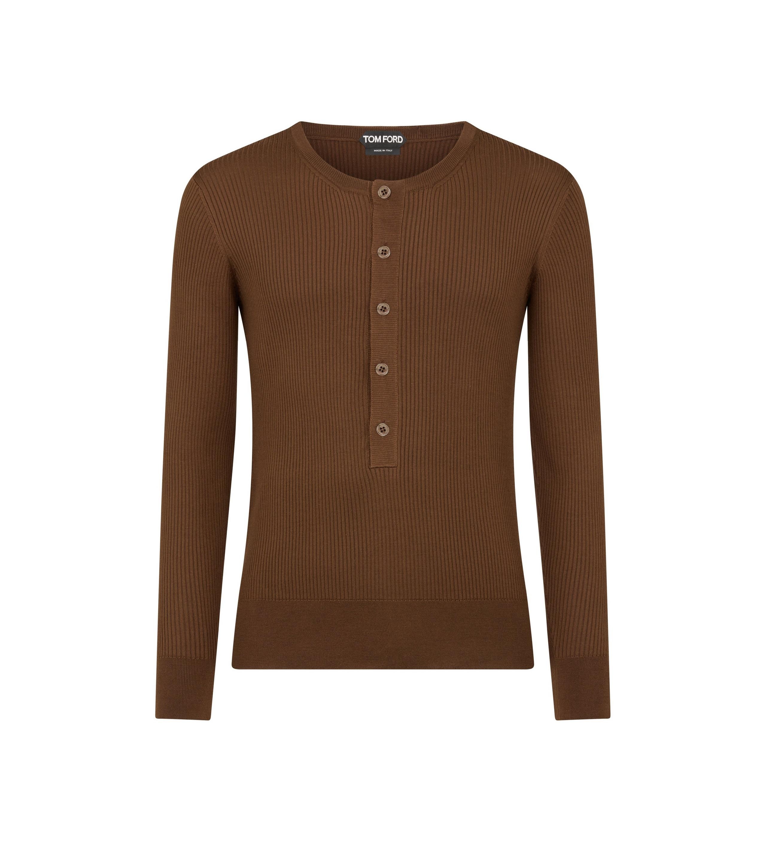 SILK RIB HENLEY - 1