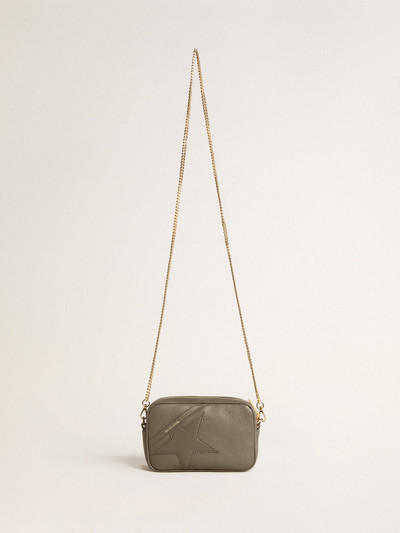 Golden Goose Mini Star Bag in sage-green leather with tone-on-tone star outlook