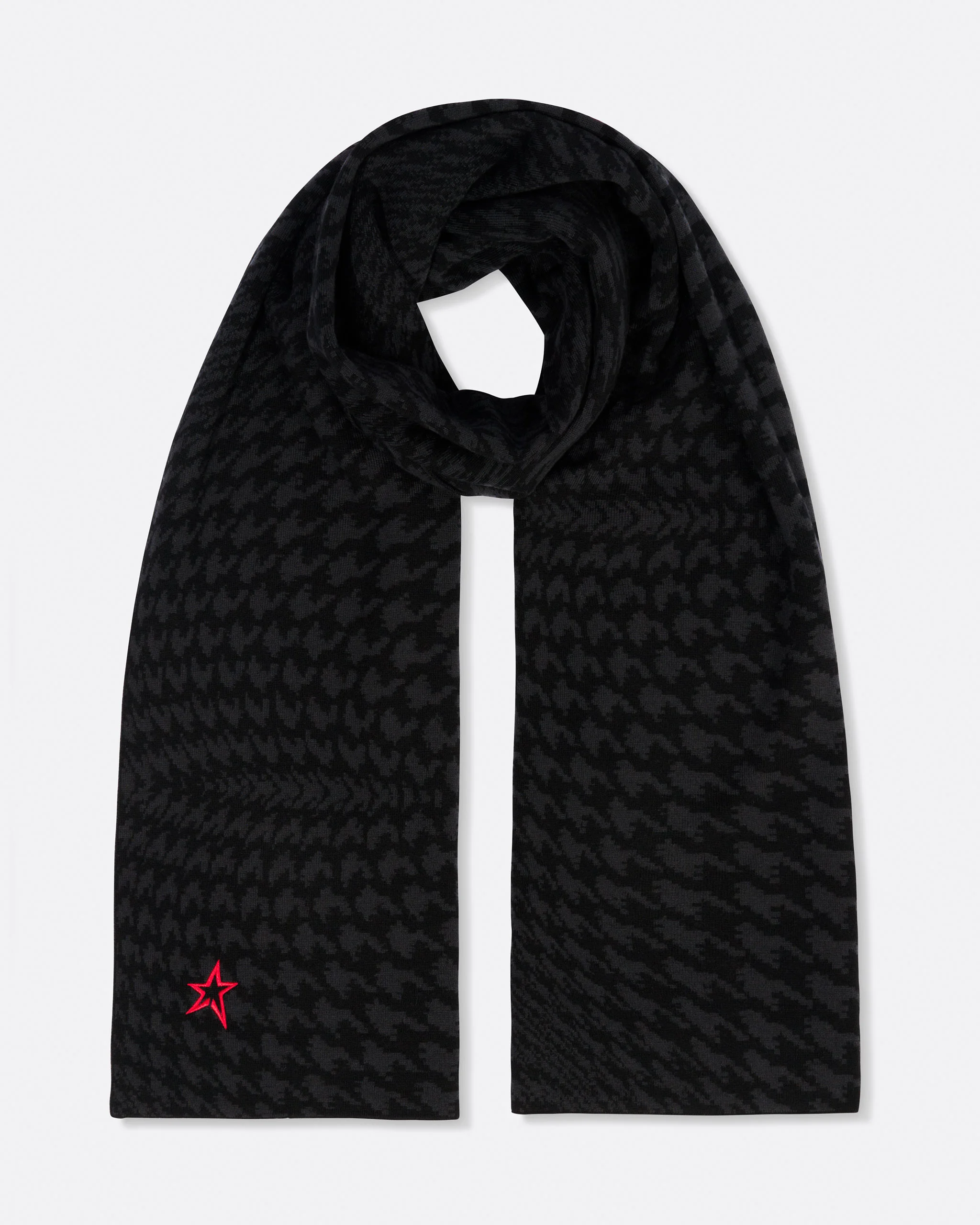 Houndstooth Merino Wool Scarf - 1