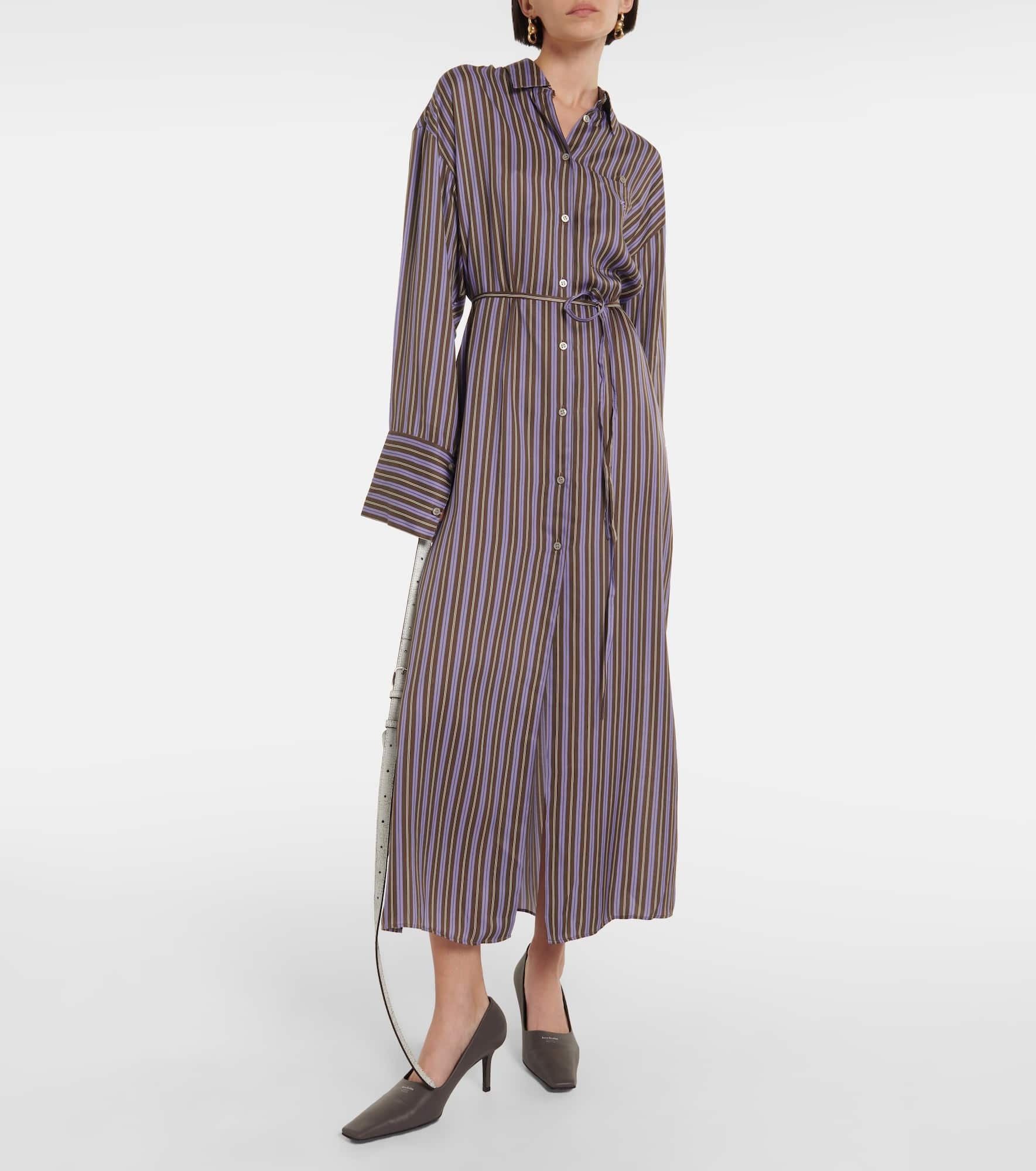 Delestina striped shirt dress - 2