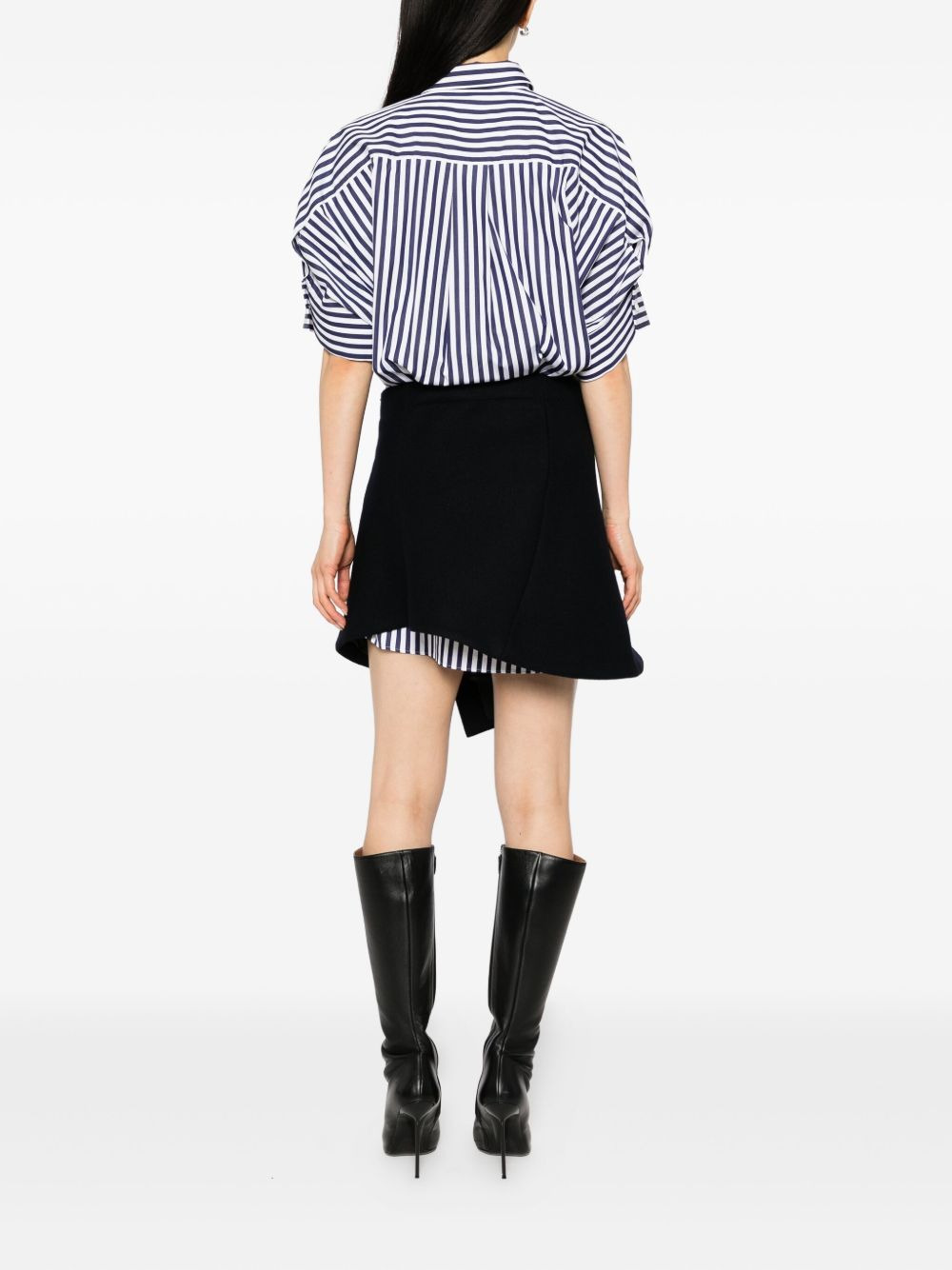 asymmetric-hem dress - 4