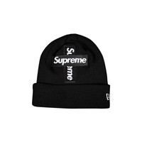 Supreme Supreme x New Era Cross Box Logo Beanie 'Black' | REVERSIBLE