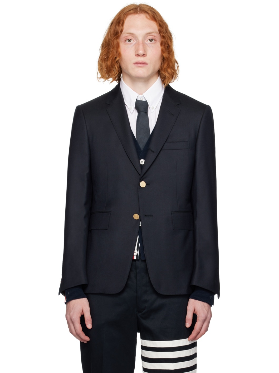 Navy Classic Blazer - 1