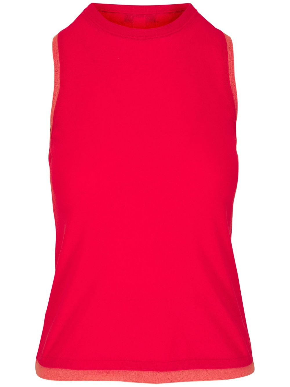 contrast-trim knit tank top - 1