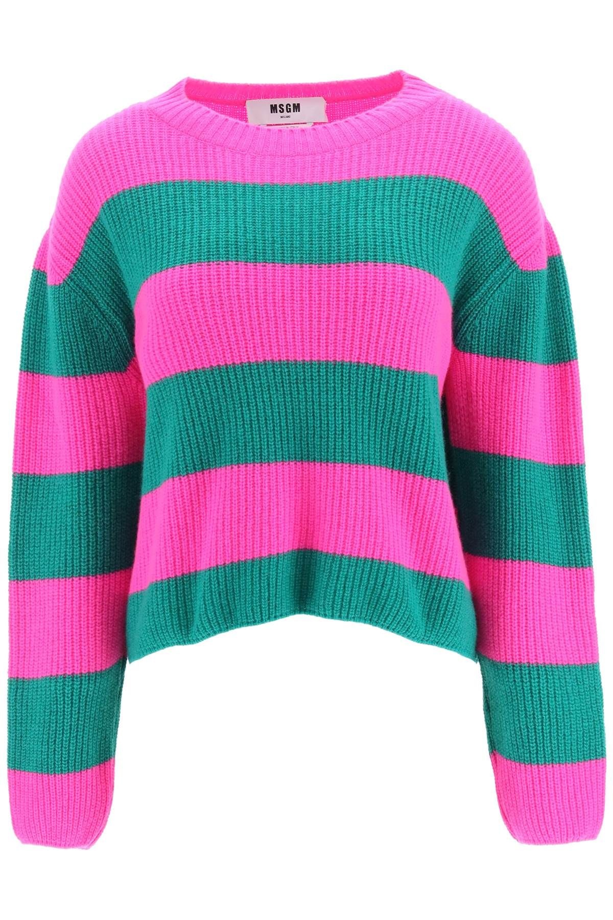 STRIPED BOXY SWEATER - 1