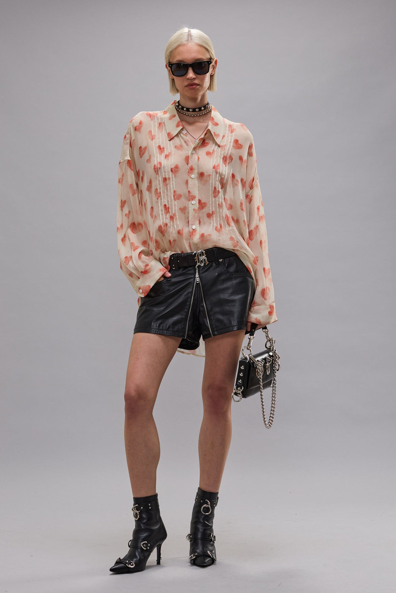 R13 PINTUCK DROP NECK SHIRT outlook