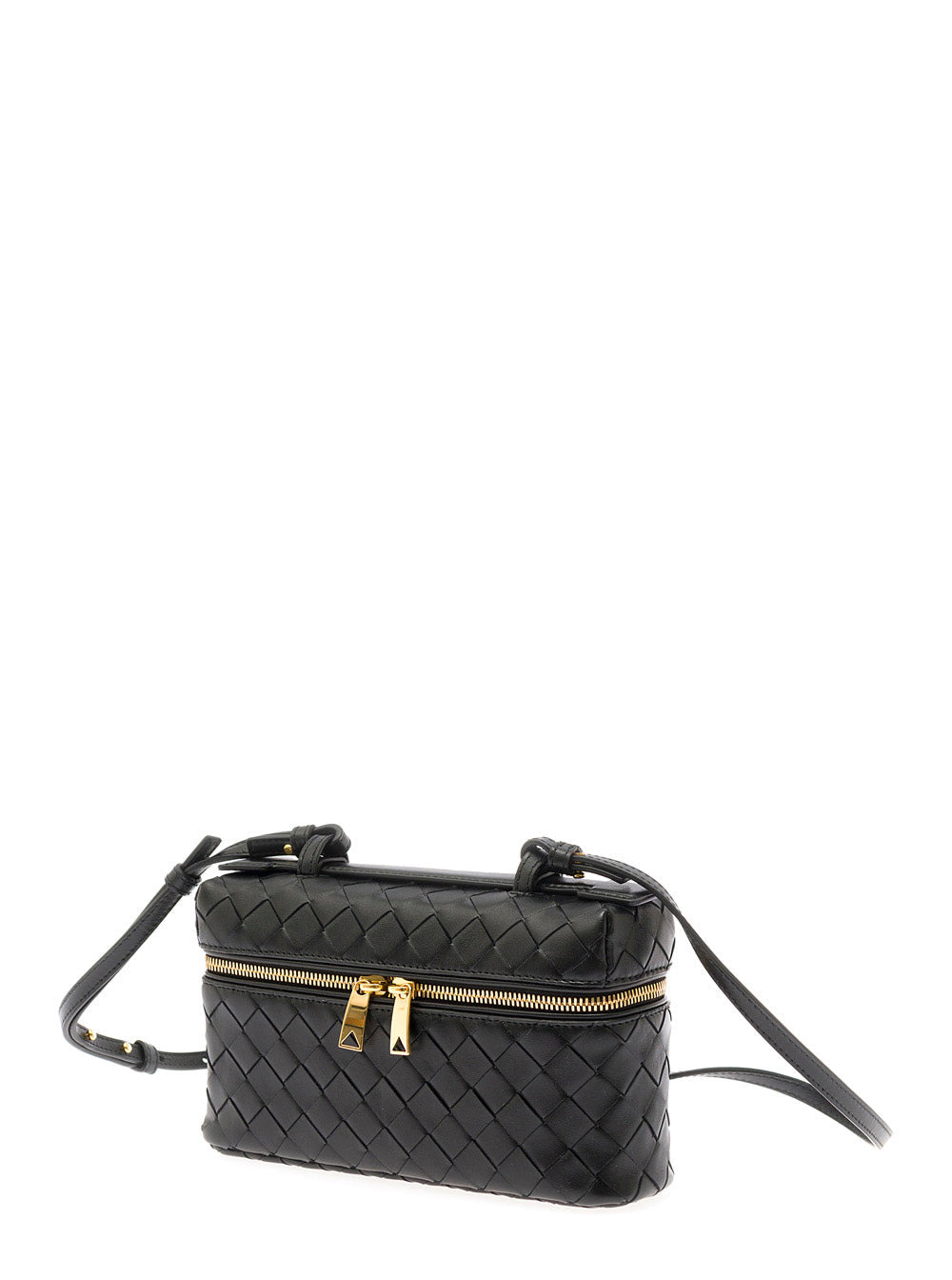 Bottega Veneta Women Black Vanity Case With Intrecciato Motiv In Leather Woman - 2