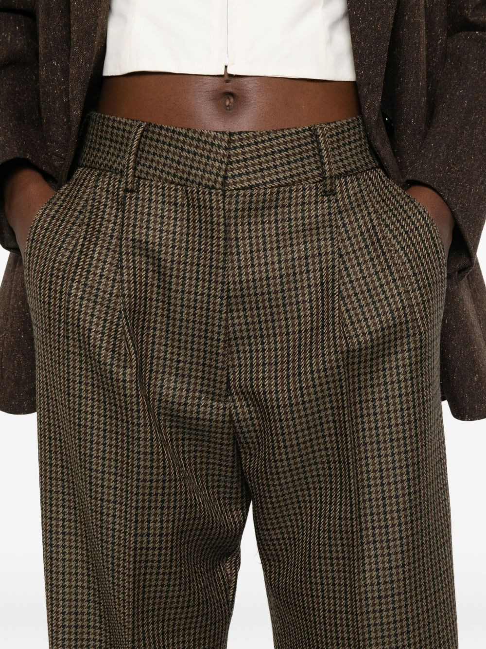 Houndstooth pleated trousers - 5