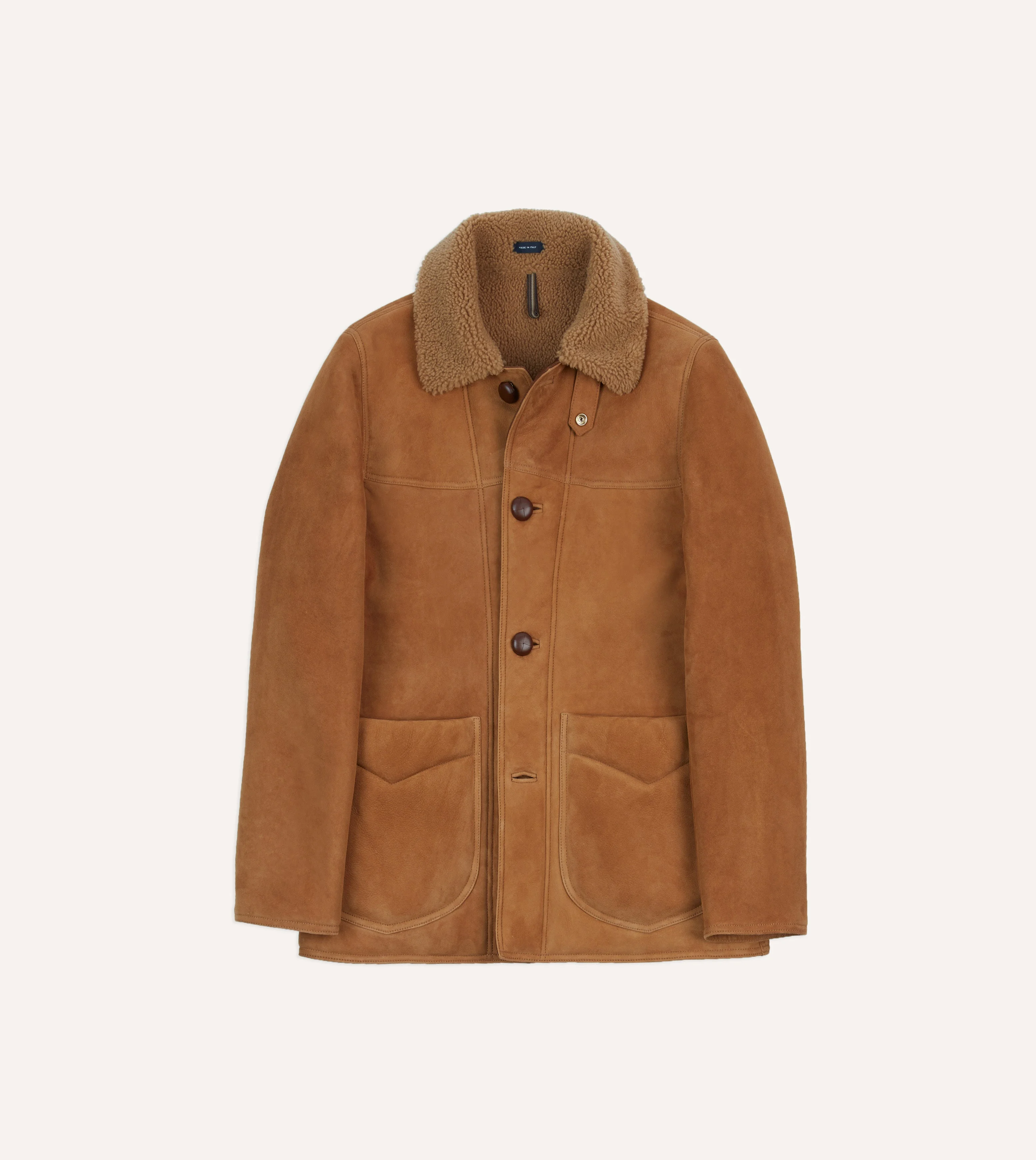 Tan Western Shearling Jacket - 1