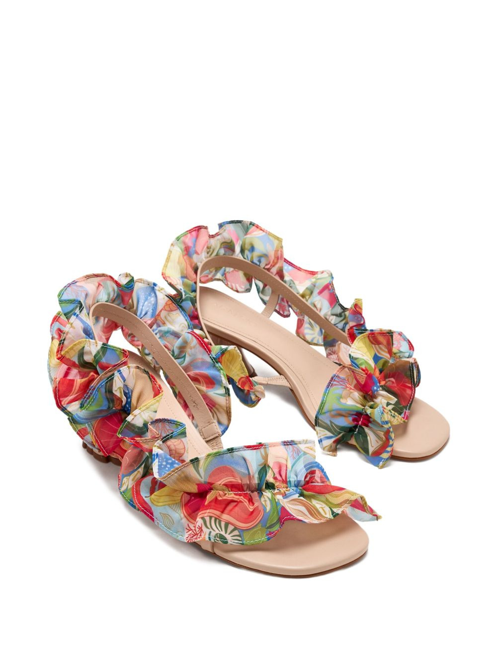 65mm Ocean View Monstera heeled sandals - 2