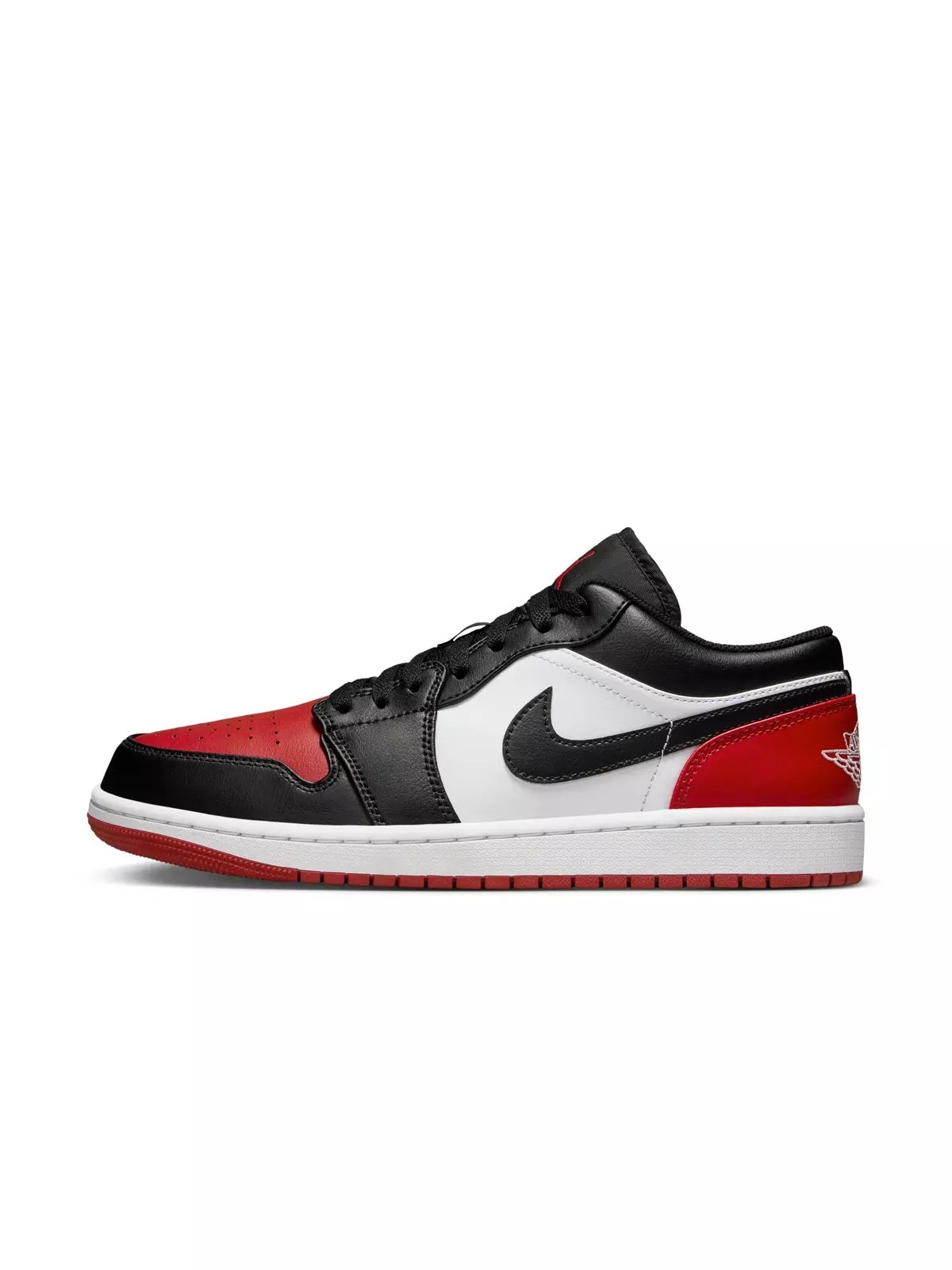 1 Low "White/Black/Varsity Red" Men's Shoe - 6