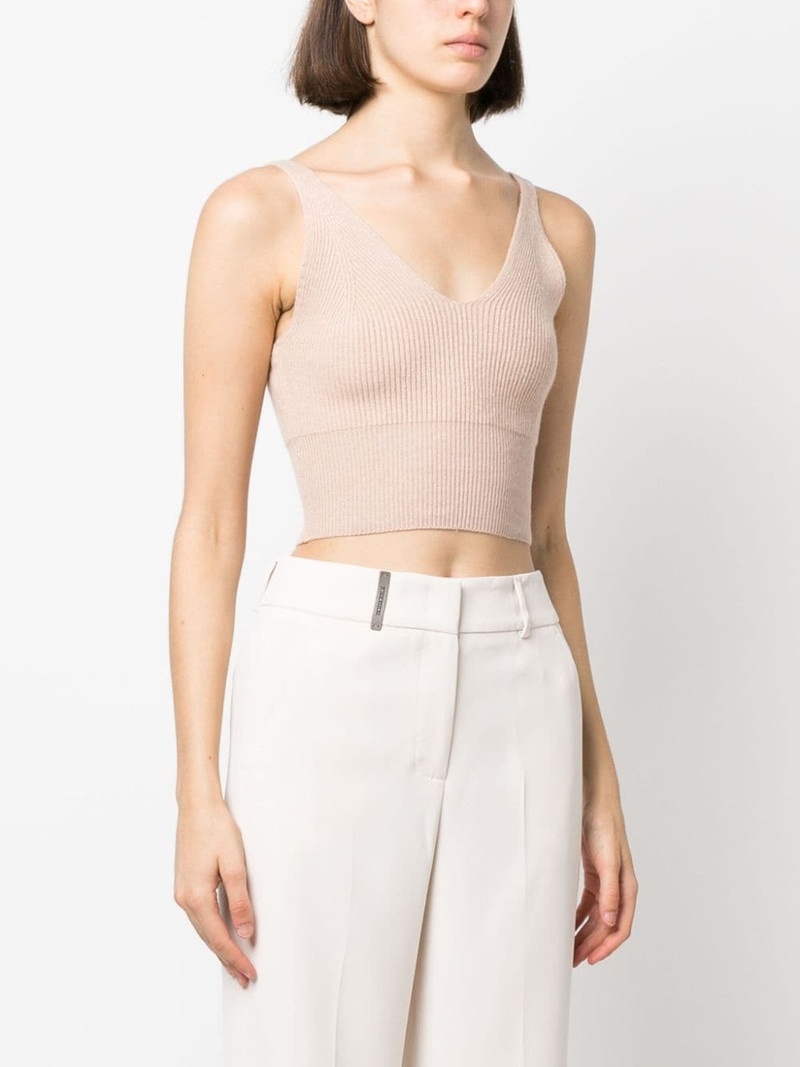 ribbed-knit U-neck tank top 3