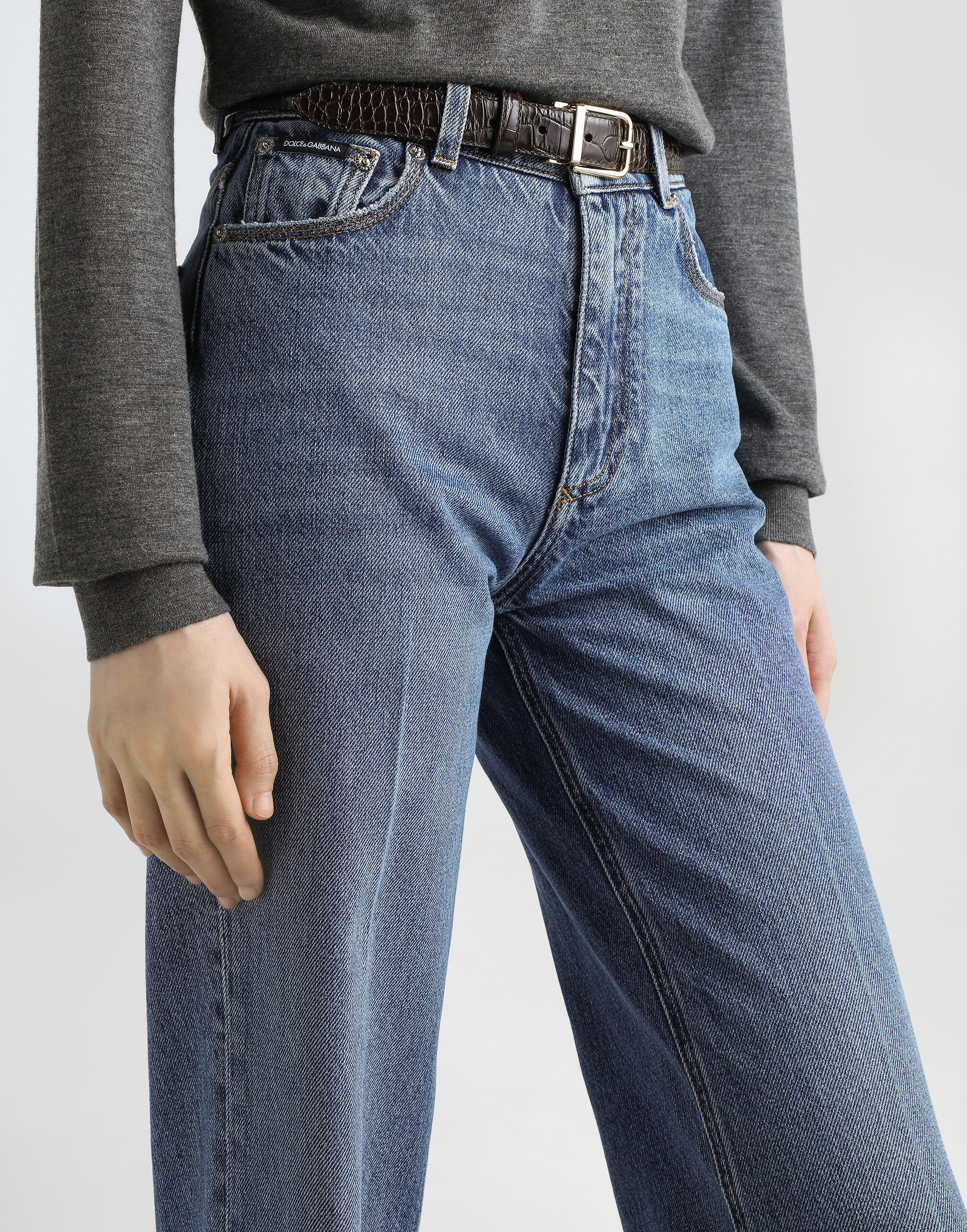 5-pocket denim trousers - 4