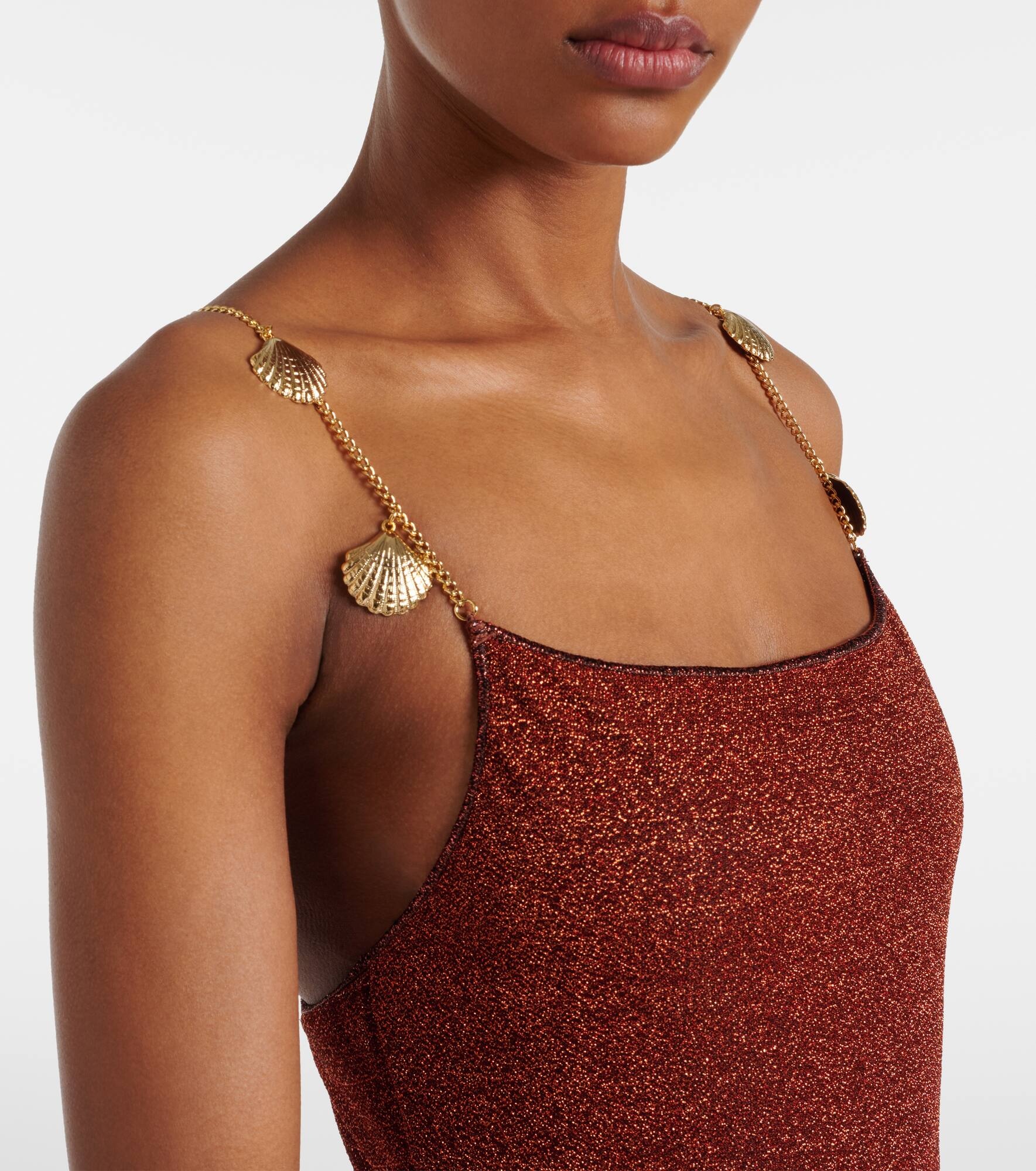 Lumière Shells embellished swimsuit - 4