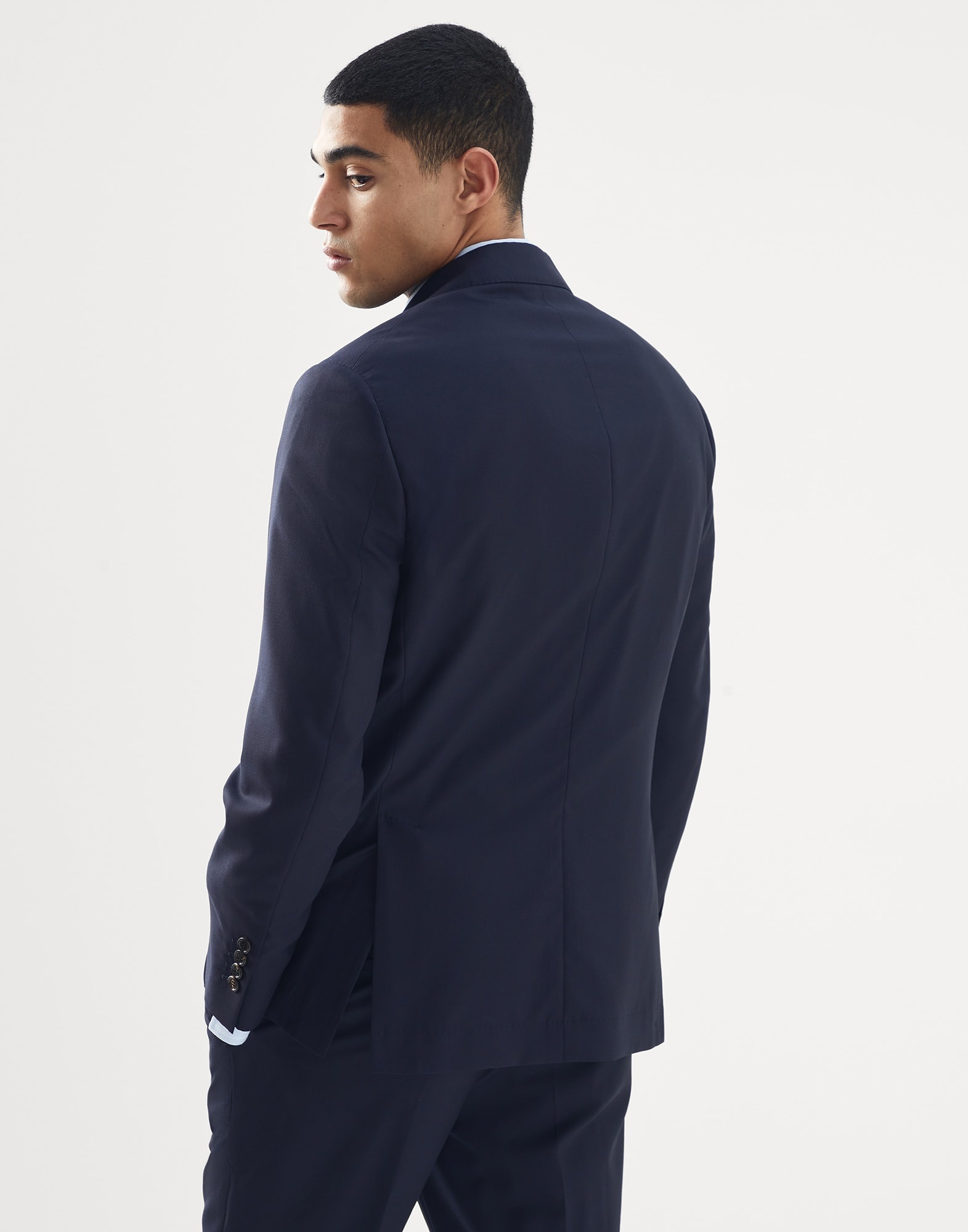 Virgin wool and silk lightweight hopsack blazer - 2