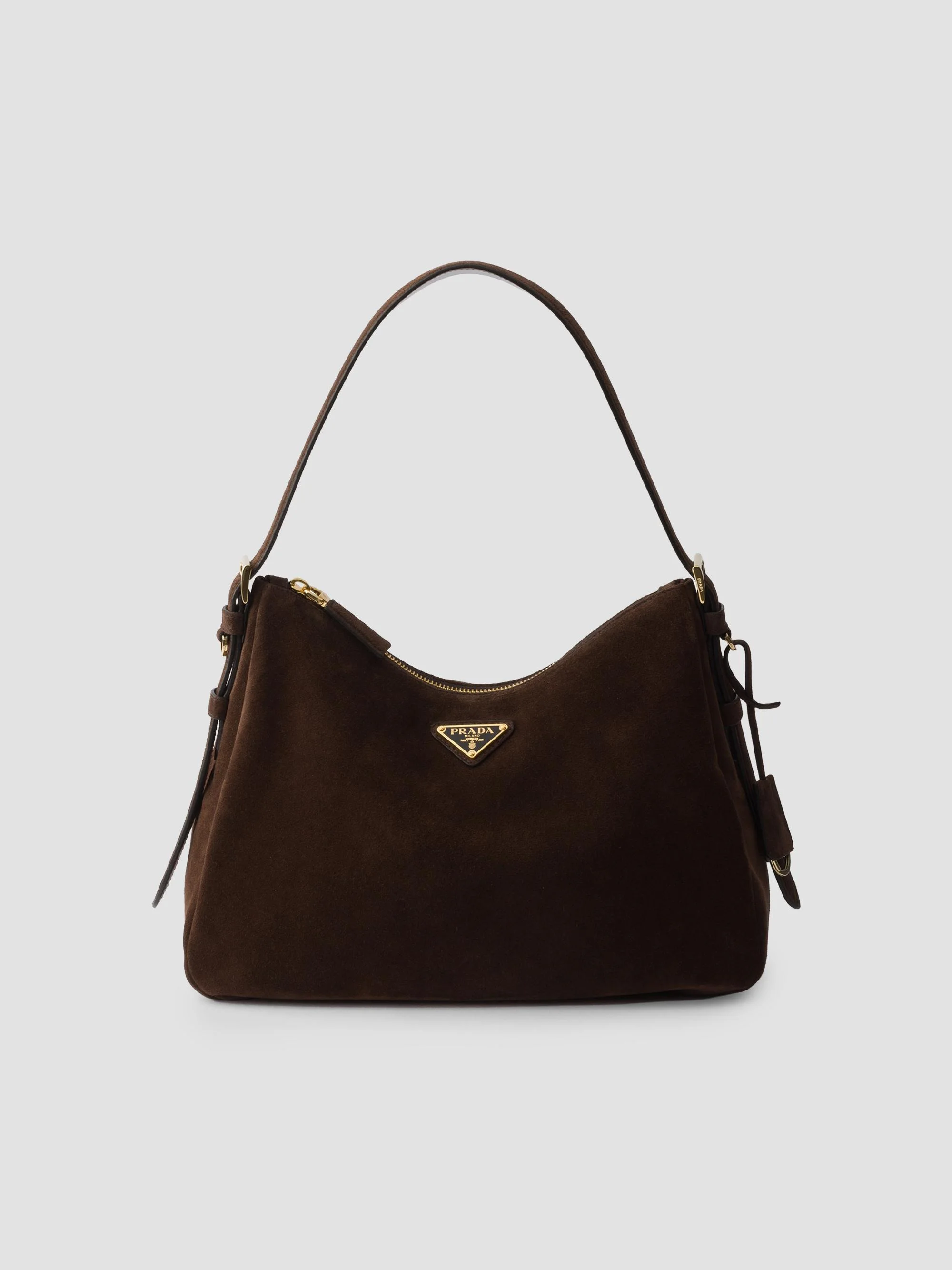 Women's Aimée Medium Suede Shoulder Bag - Brown - 1