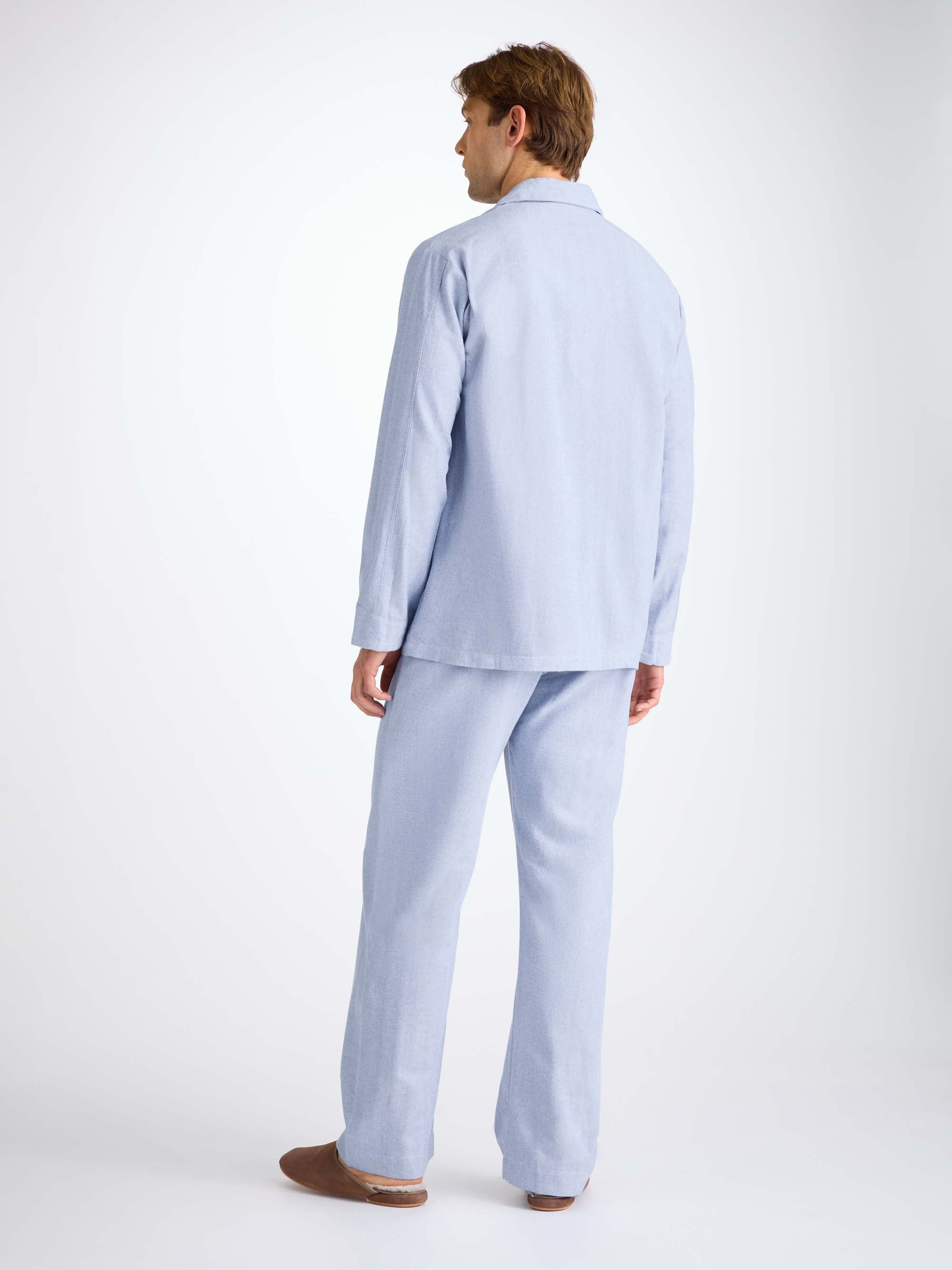 Men's Classic Fit Pyjamas Arran 24 Brushed Cotton Blue - 4