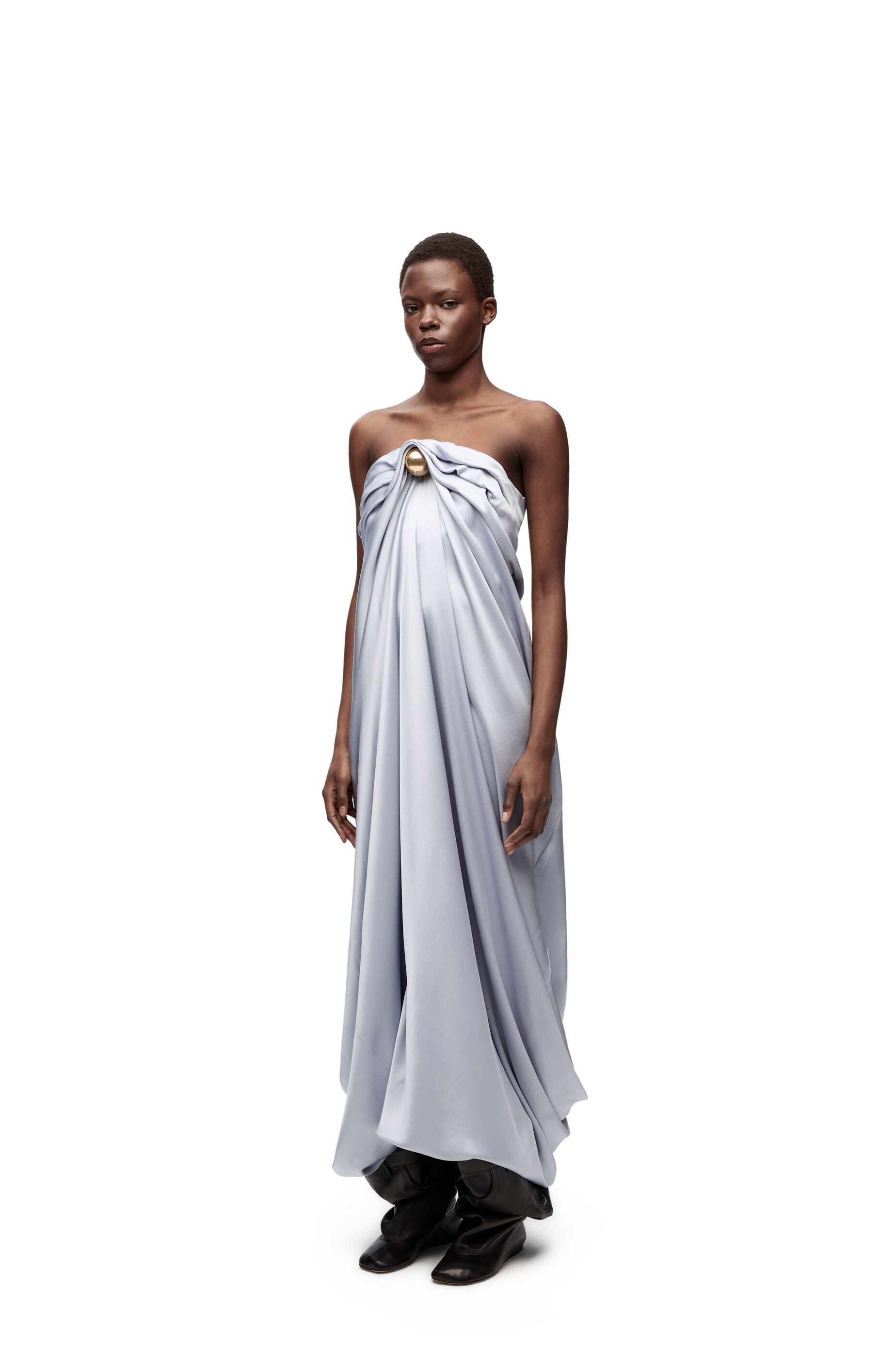 Draped dress in silk - 2