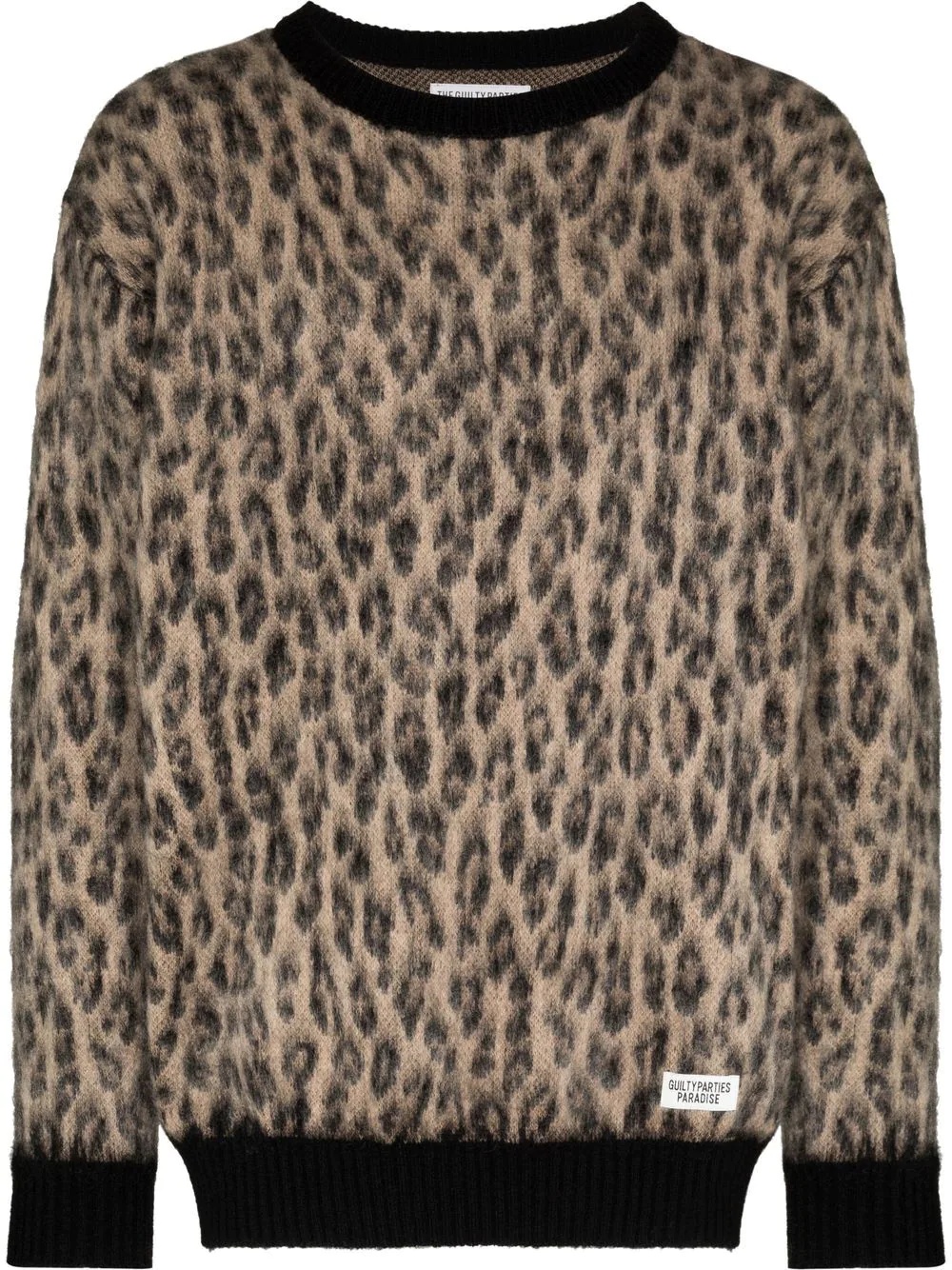 leopard mohair knit jumper - 1