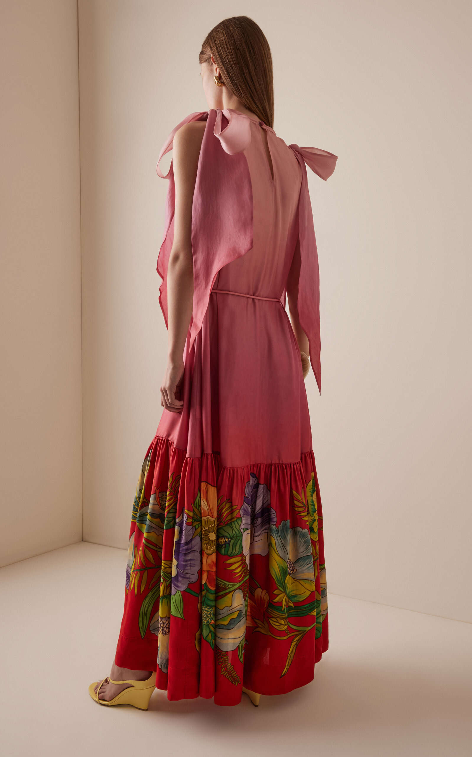 Inez Silk Habotai Gown pink - 4
