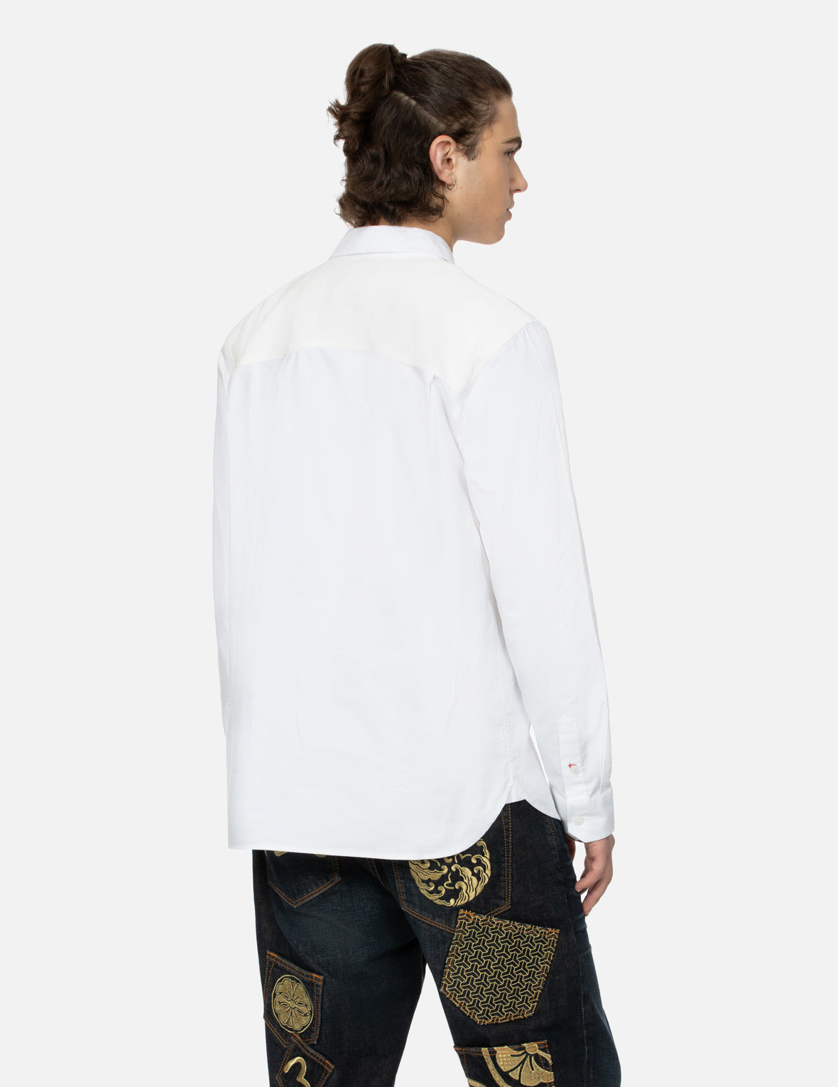 MULTI-POCKET AND LOGO PATCH EMBROIDERED RELAX FIT SHIRT - 8