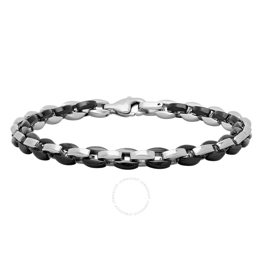 Robert Alton - Robert Alton Men's Black Finish Stainless Steel Chain Jewelry Gift Set - 5