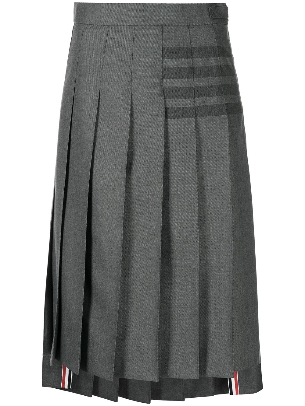 4-Bar stripe pleated skirt - 1