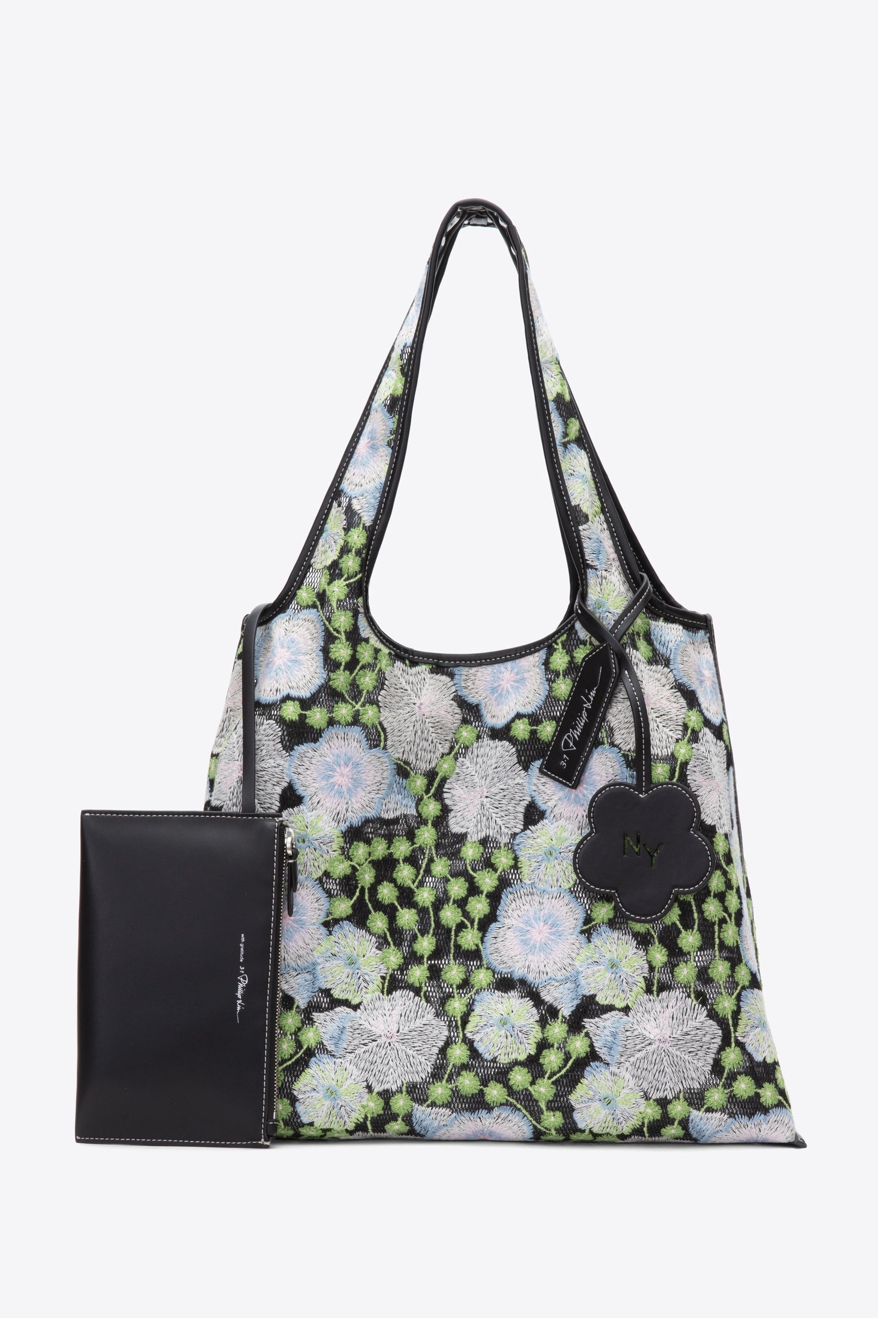 Floral Embroidery Market Tote - 3