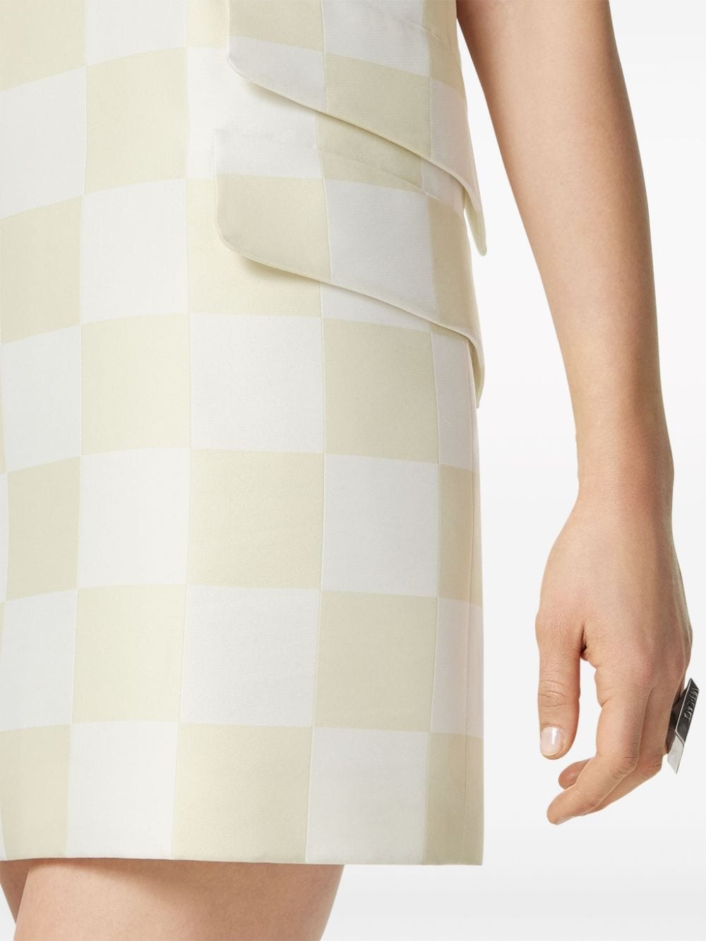 checkerboard-print minidress - 5