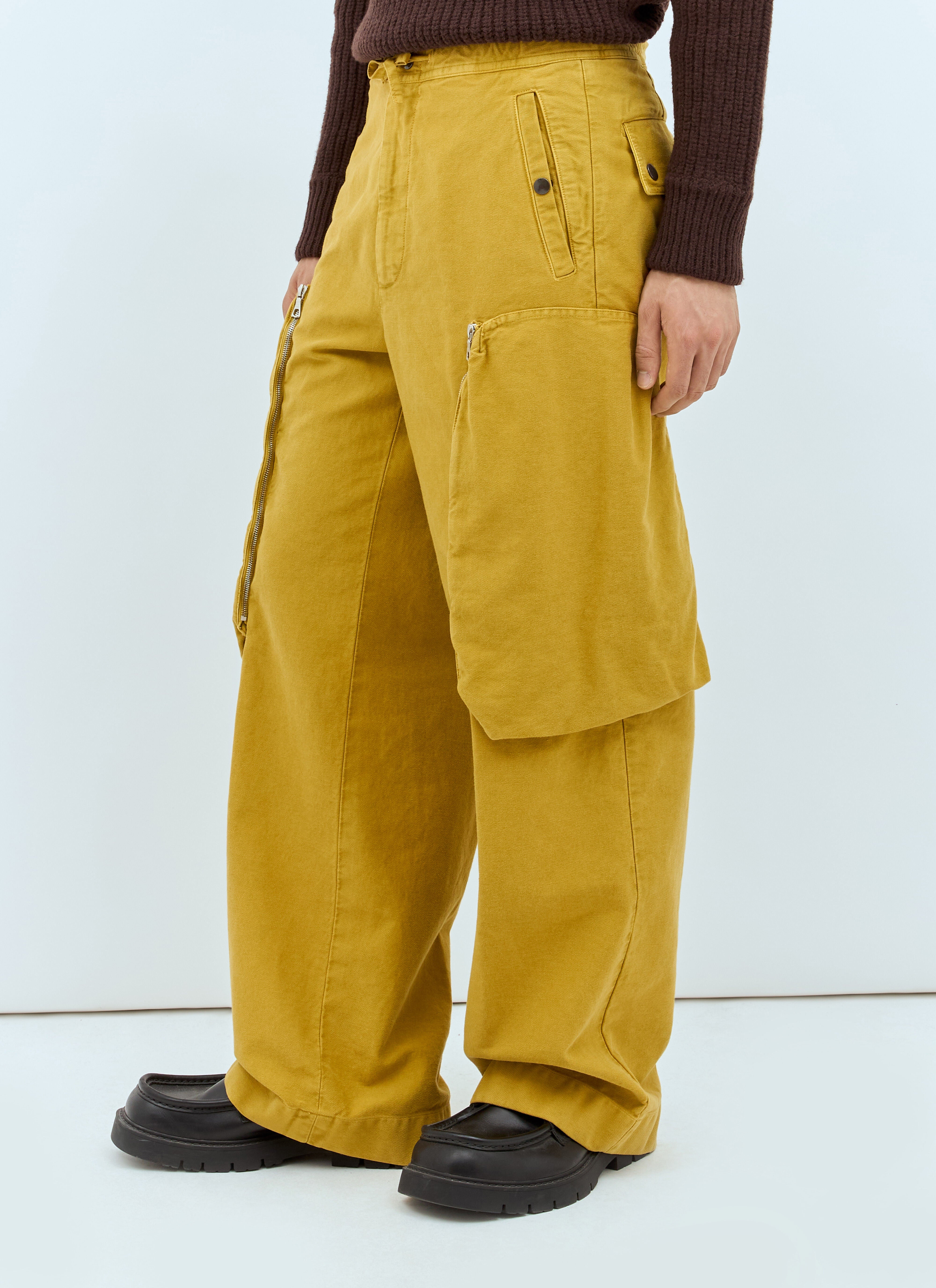Dries Van Noten Men Drawstring Cargo Pants - 4