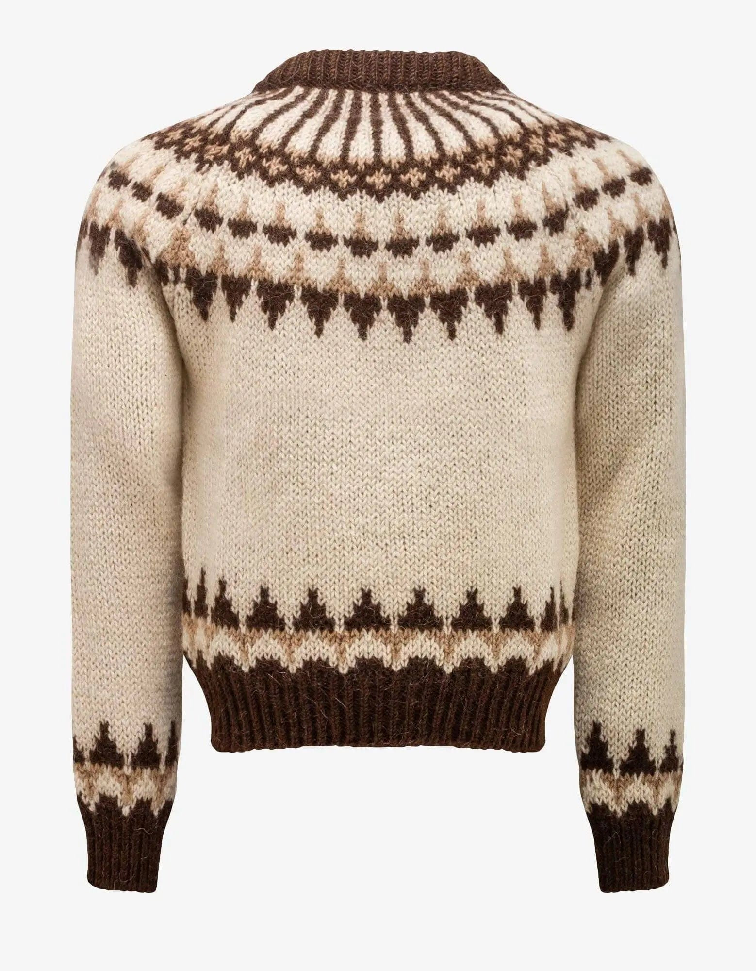 Saint Laurent Beige Fair Isle Wool & Mohair Sweater - 2