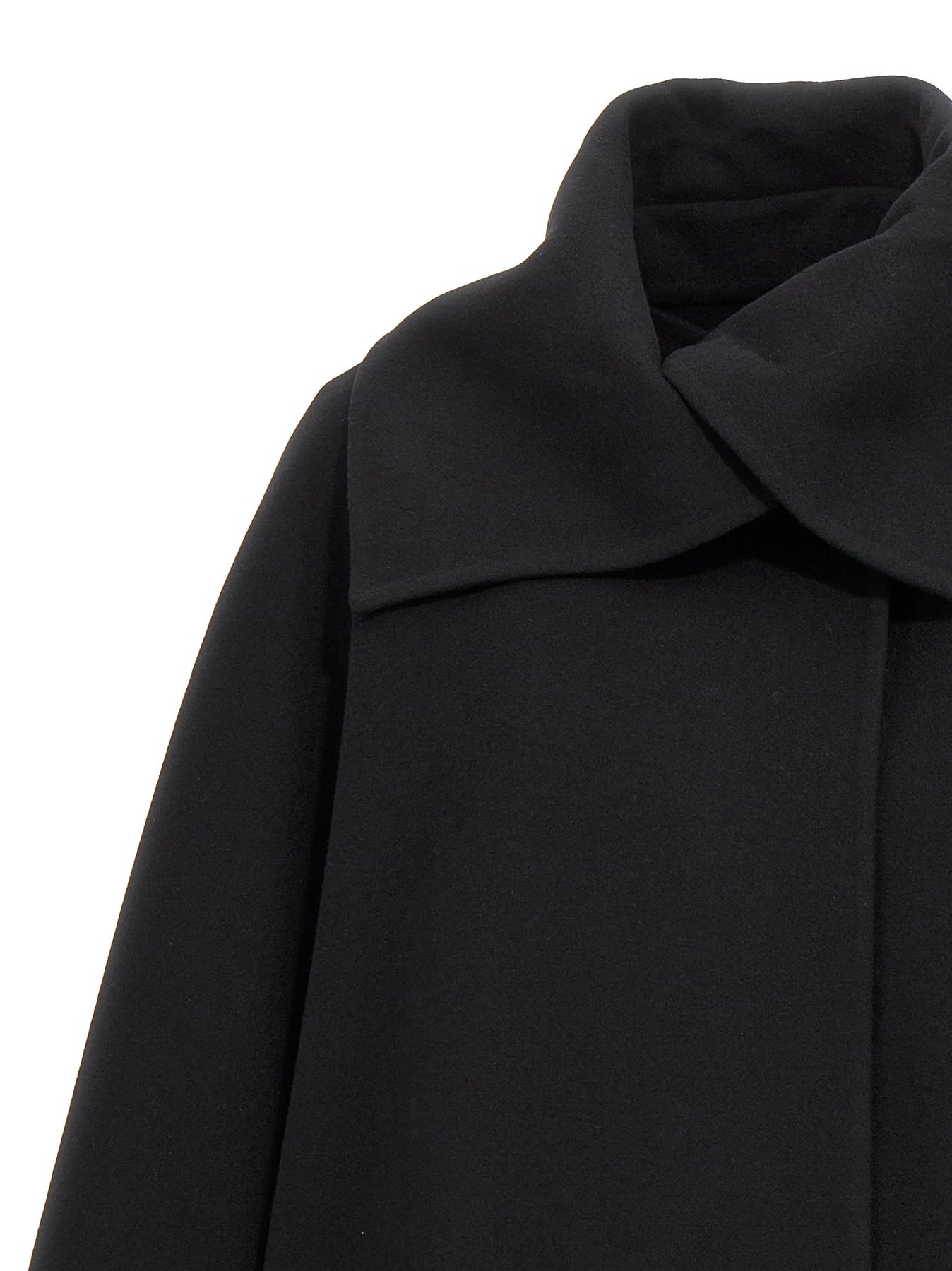 Coat With Cape Coats, Trench Coats Black - 4