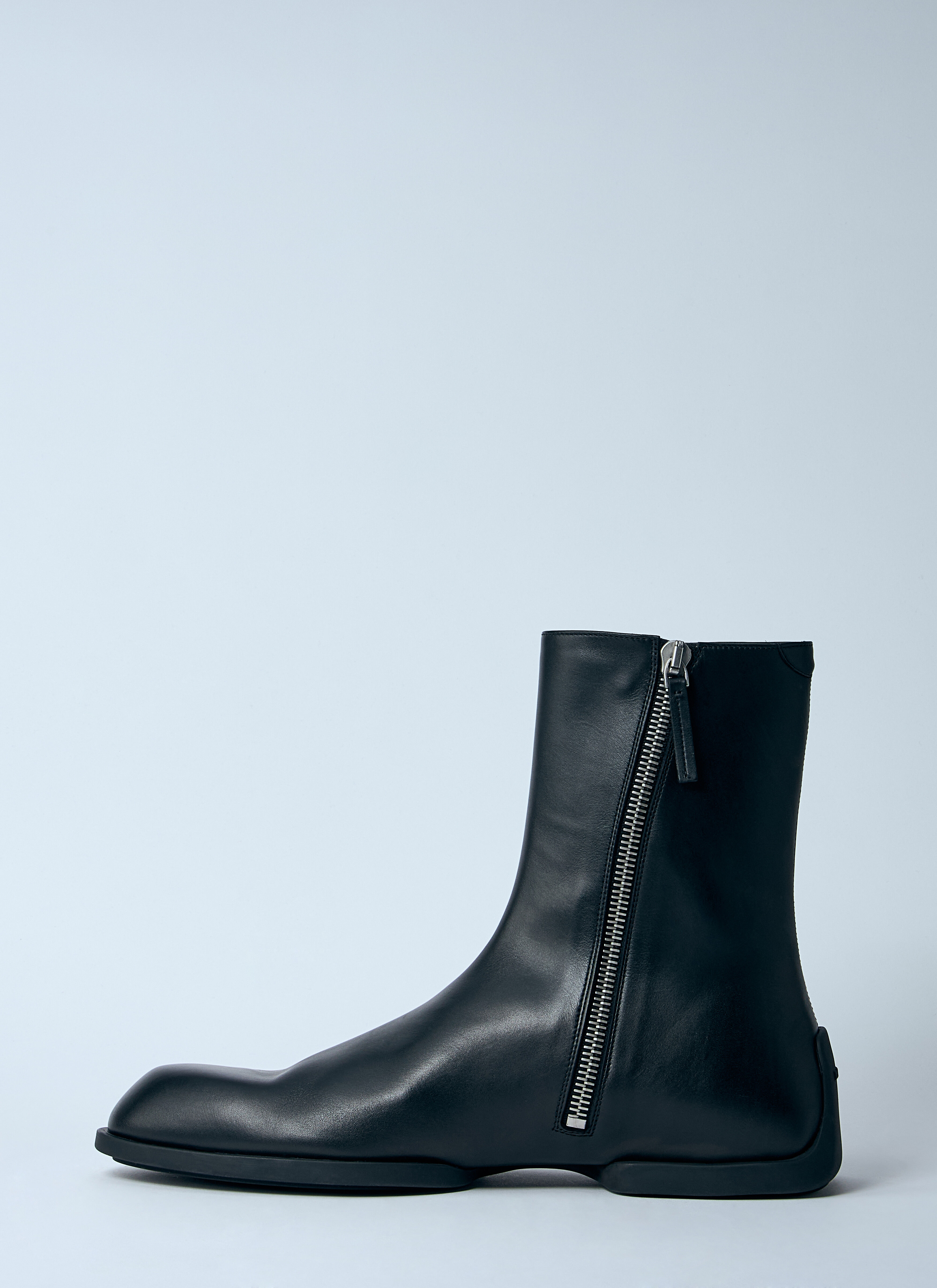 Leather Zip-Up Ankle Boot - 4