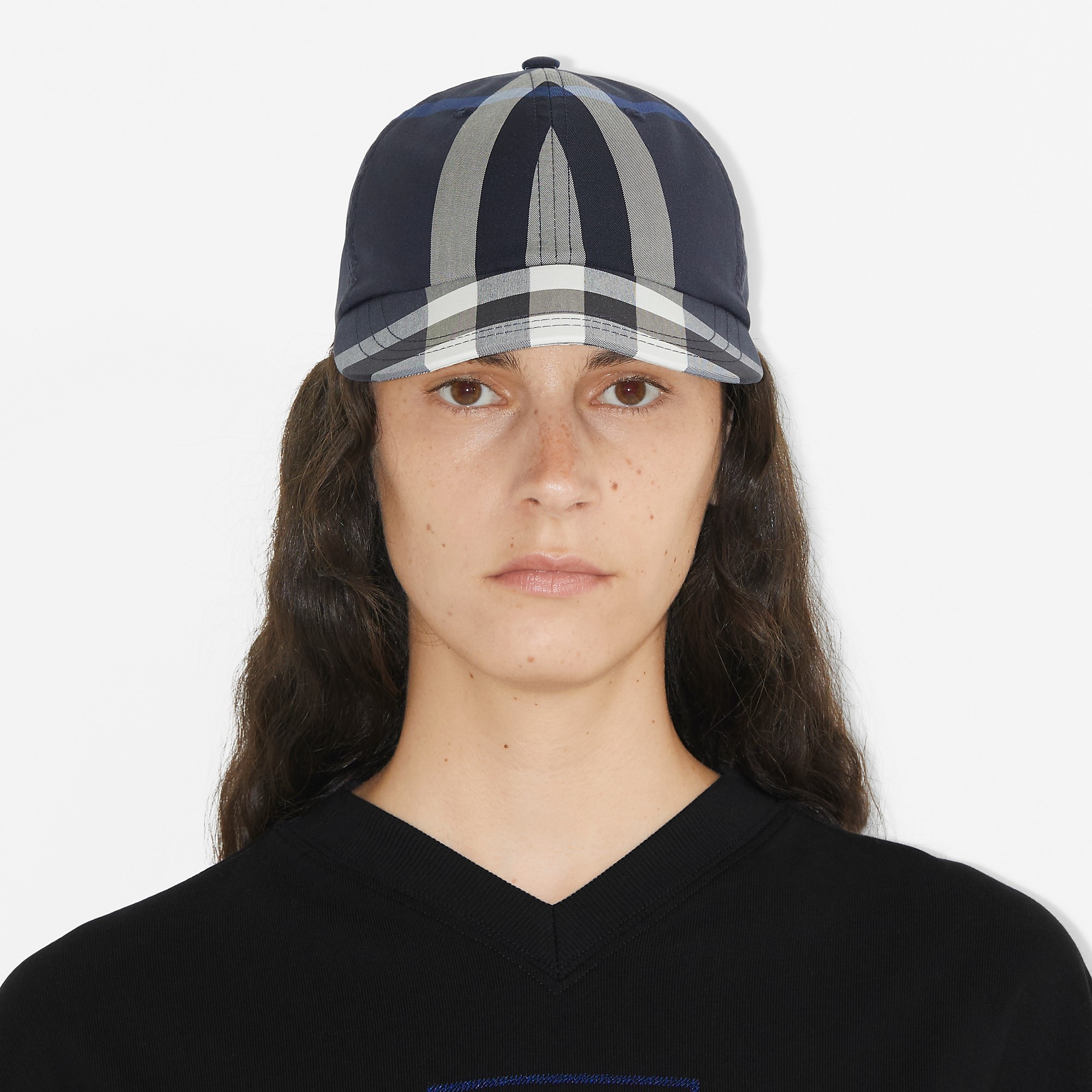 Check Cotton Blend Baseball Cap - 2