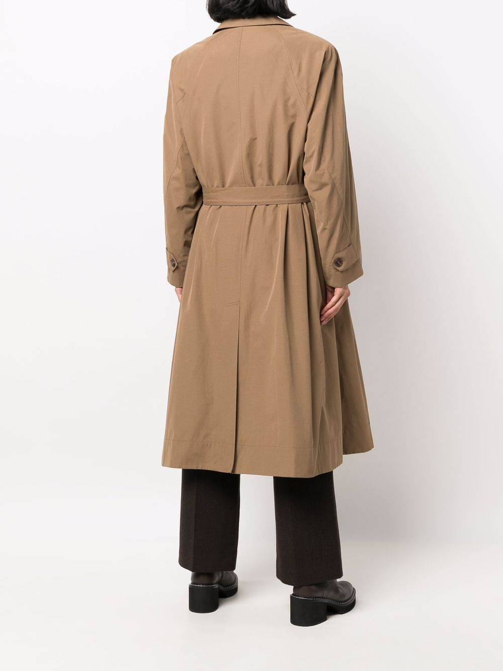 belted single-breasted coat - 4
